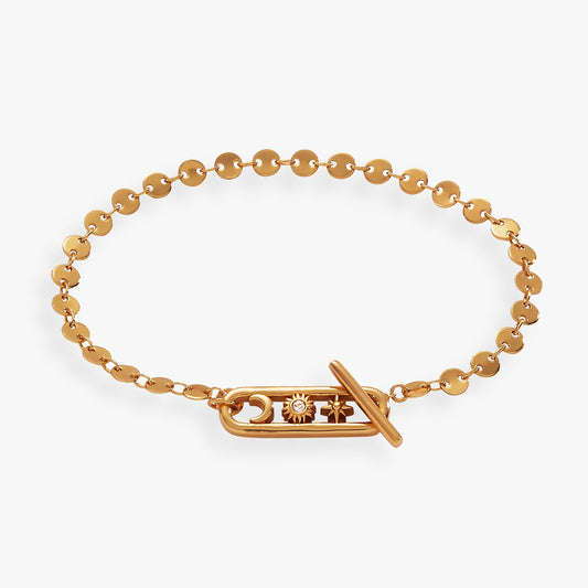 Celestial Toggle Bracelet Gold
