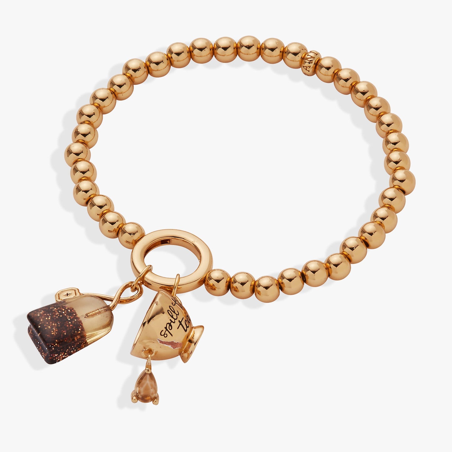 Spill the Tea Stretch Bracelet Gold