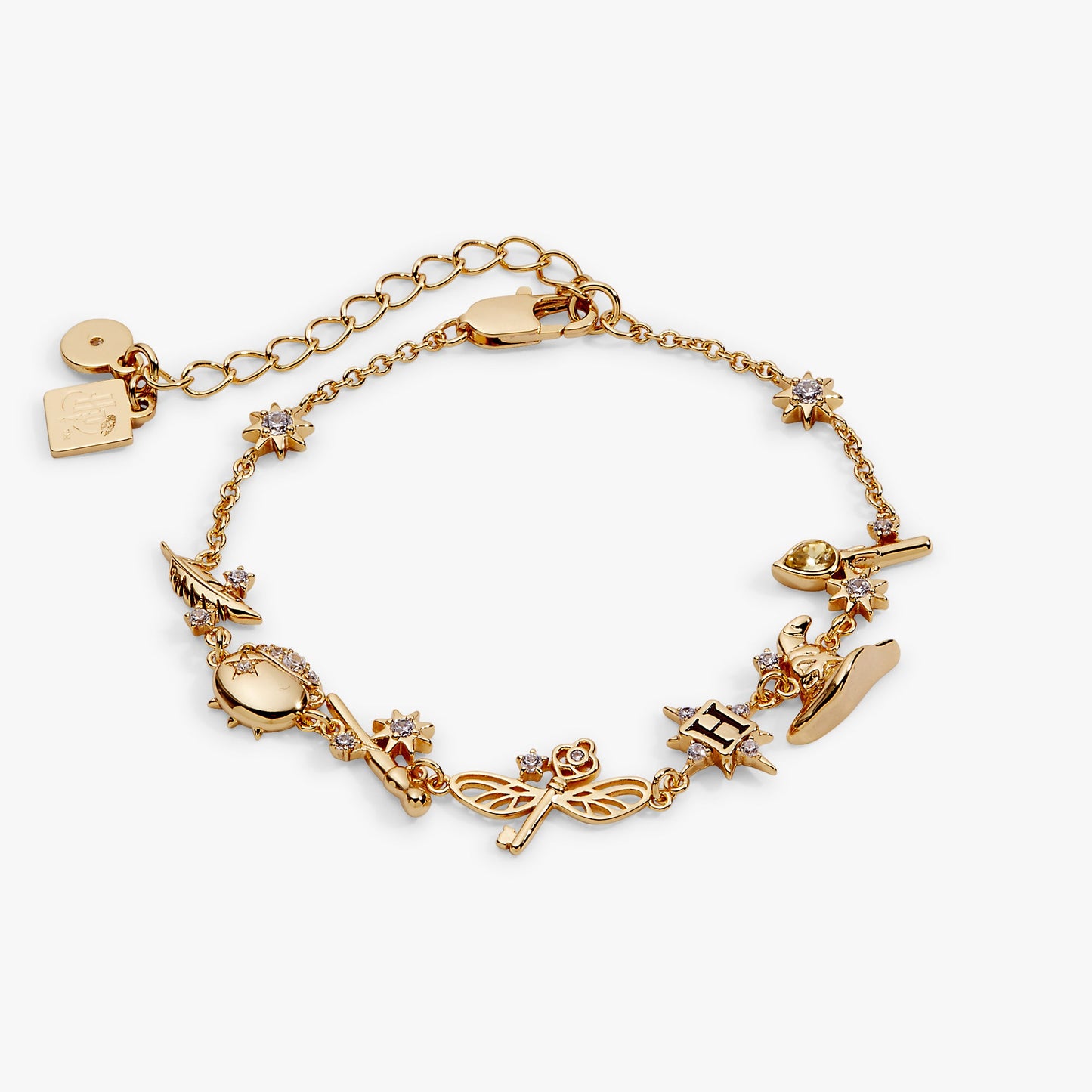Harry Potter™ Mixed Icon Inline Charm Bracelet Gold