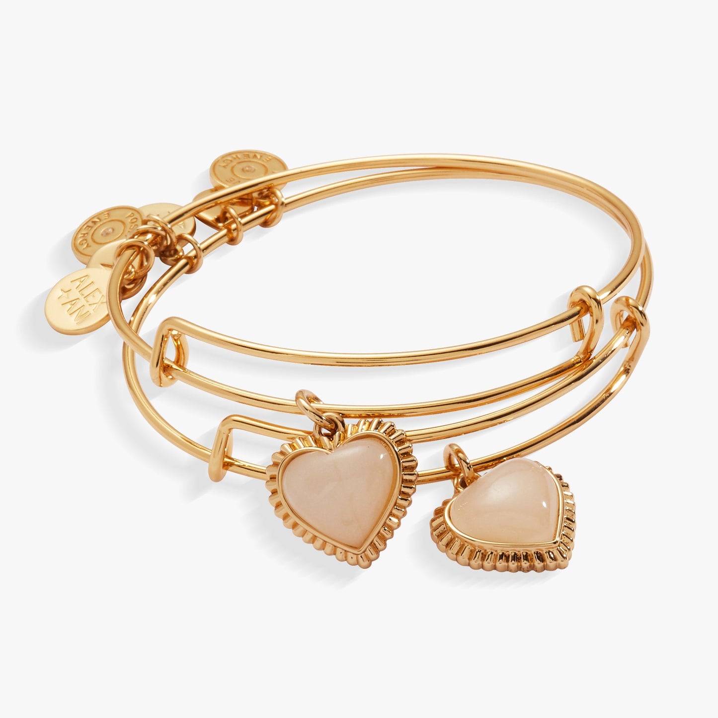 Mother & Daughter Heart Set of 2 Gold