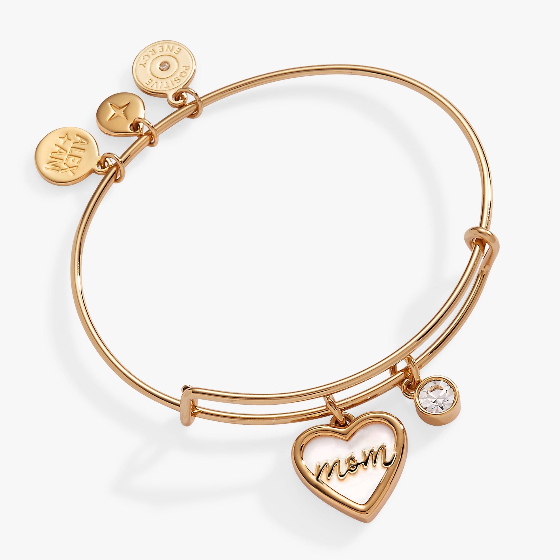 Mom Mother of Pearl Bangle Gold