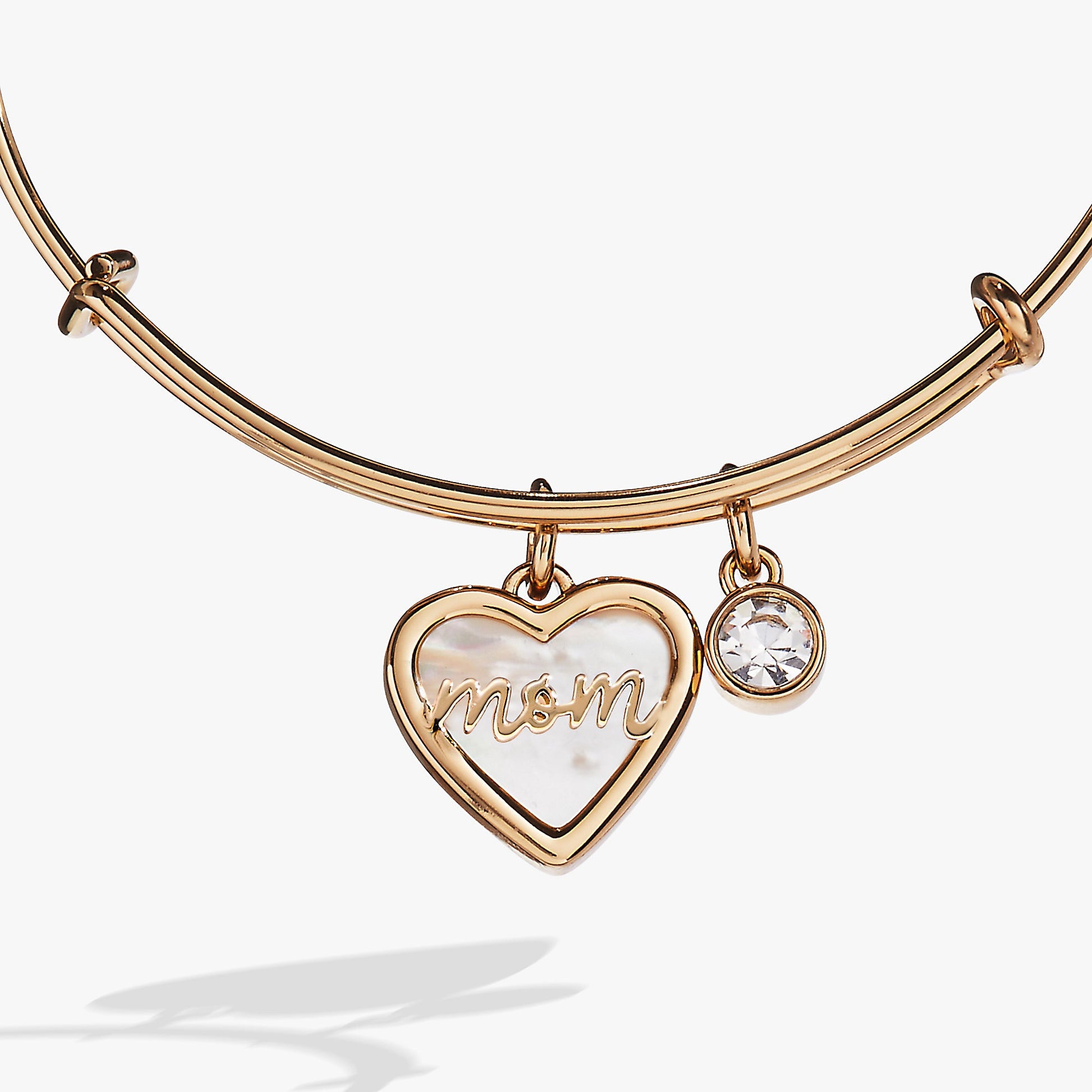 Mom Mother of Pearl Bangle Gold
