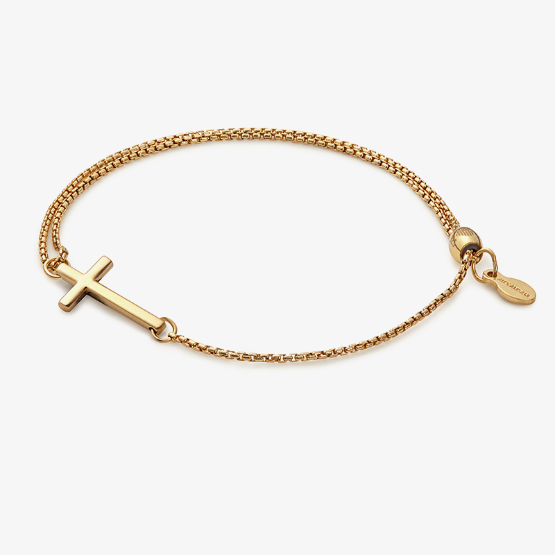 Pull Chain Cross Bracelet - Alex and Ani 14kt Gold Over Sterling Silver