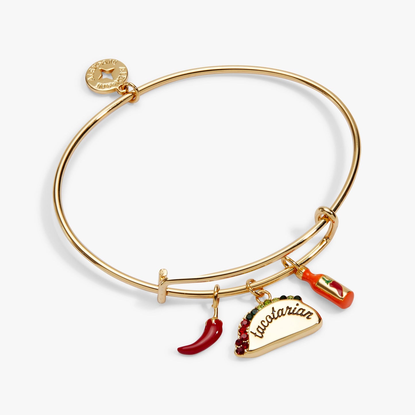 Tacotarian' Multi Charm Bangle
    
    
    
       Gold