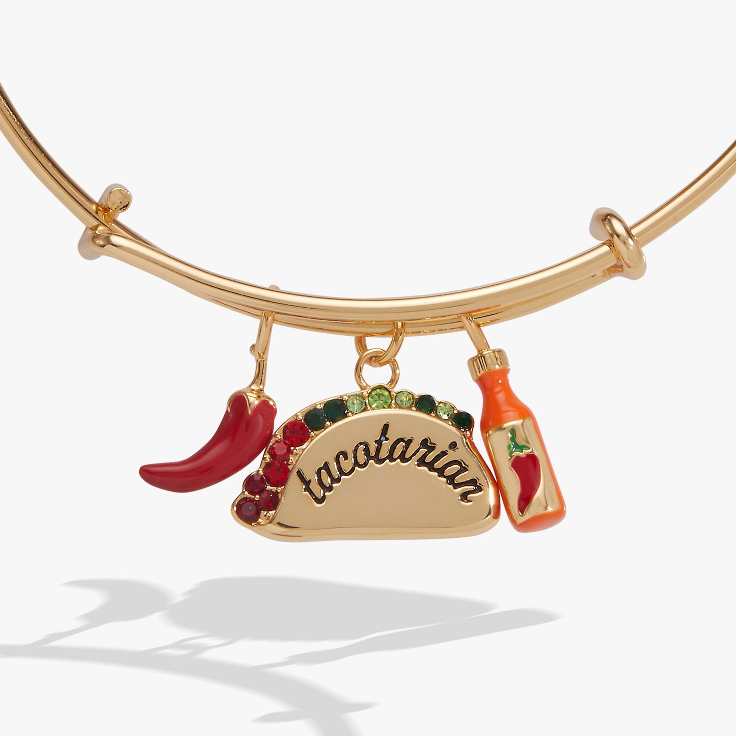 Tacotarian' Multi Charm Bangle
    
    
    
       Gold