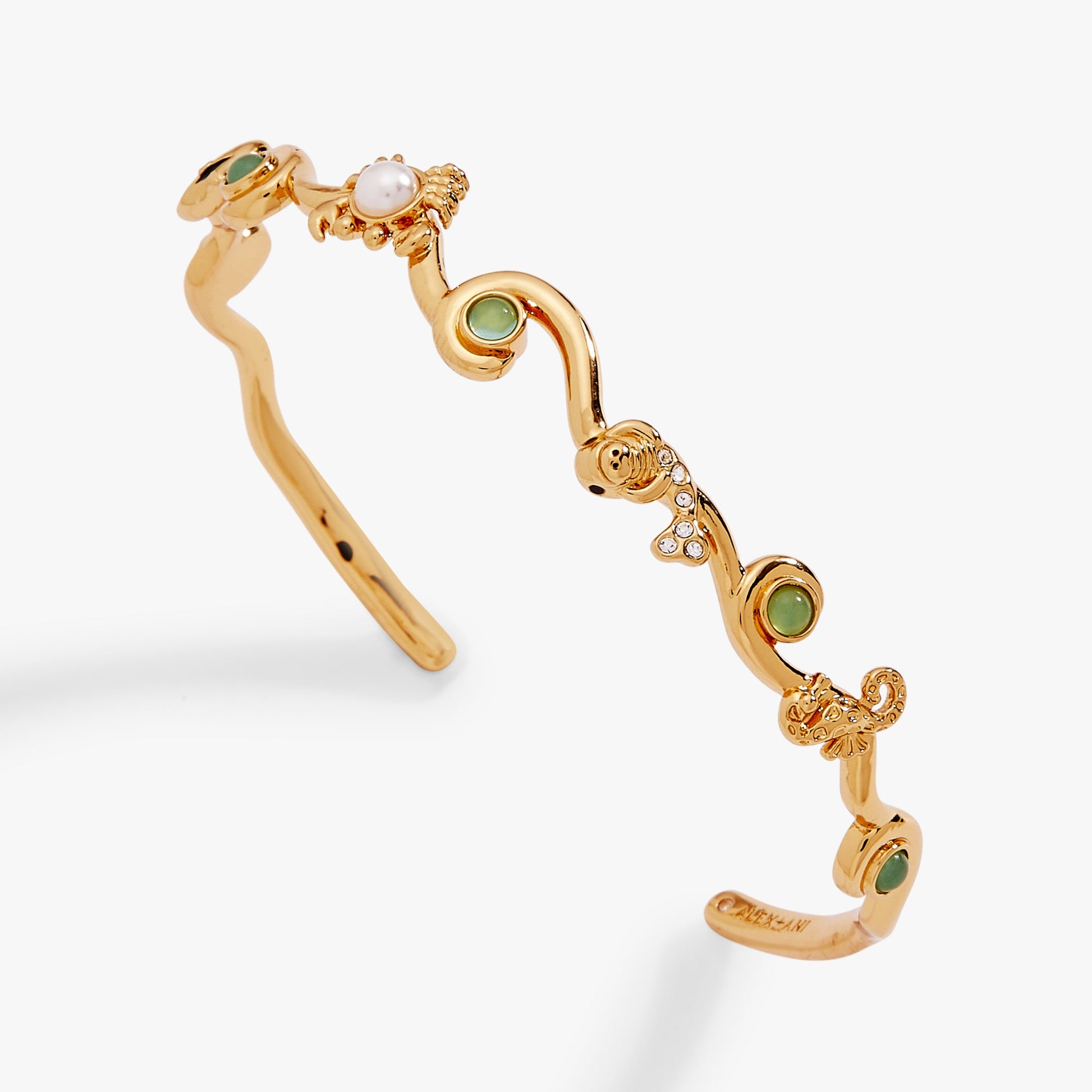 Whimsical Sea Creature Cuff Gold