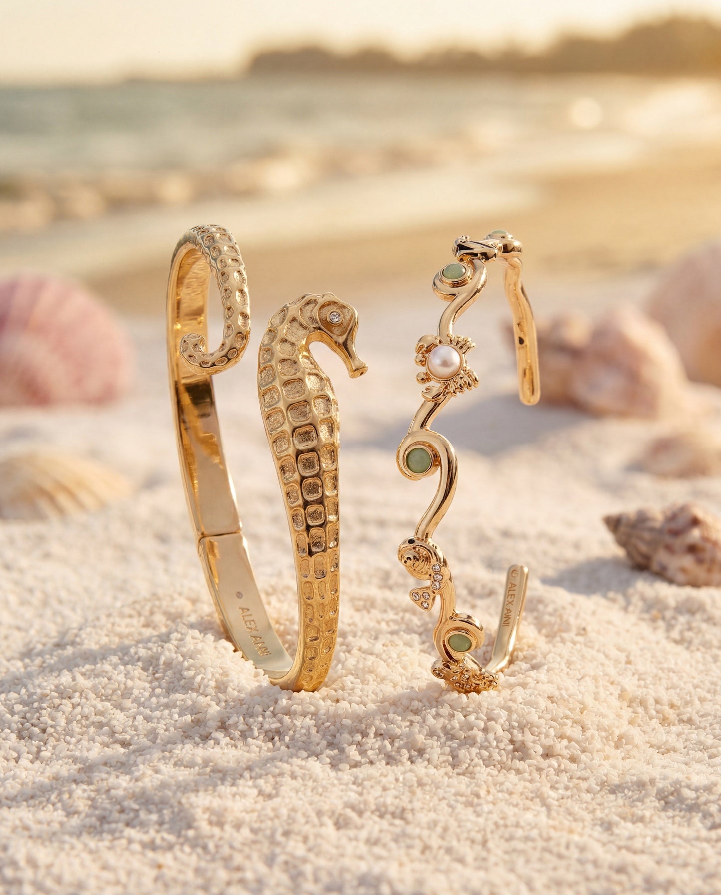 Whimsical Sea Creature Cuff Gold