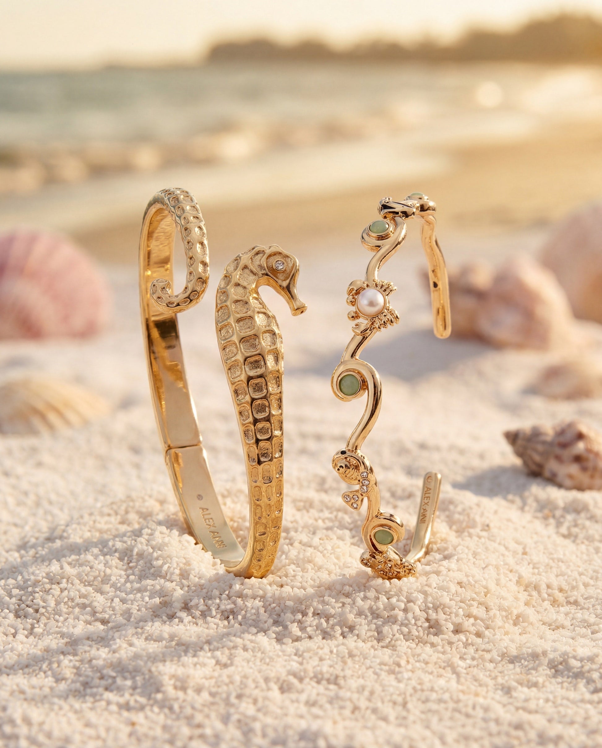 Whimsical Sea Creature Cuff Gold