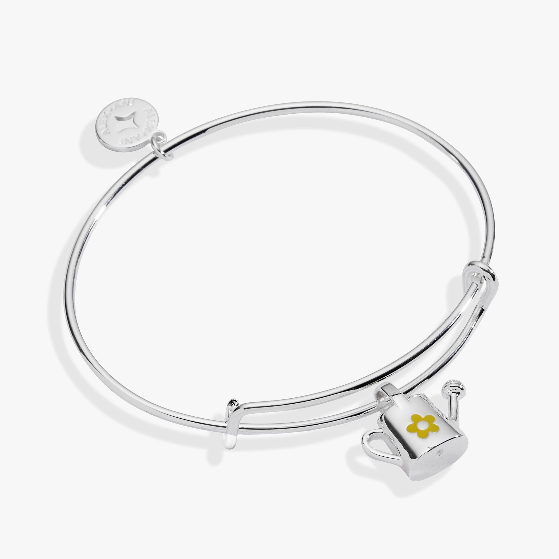 Watering Can Charm Bangle Silver