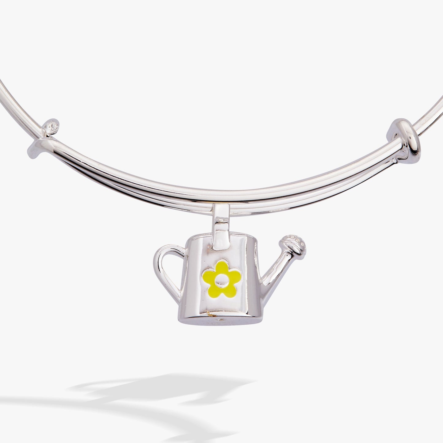 Watering Can Charm Bangle Silver
