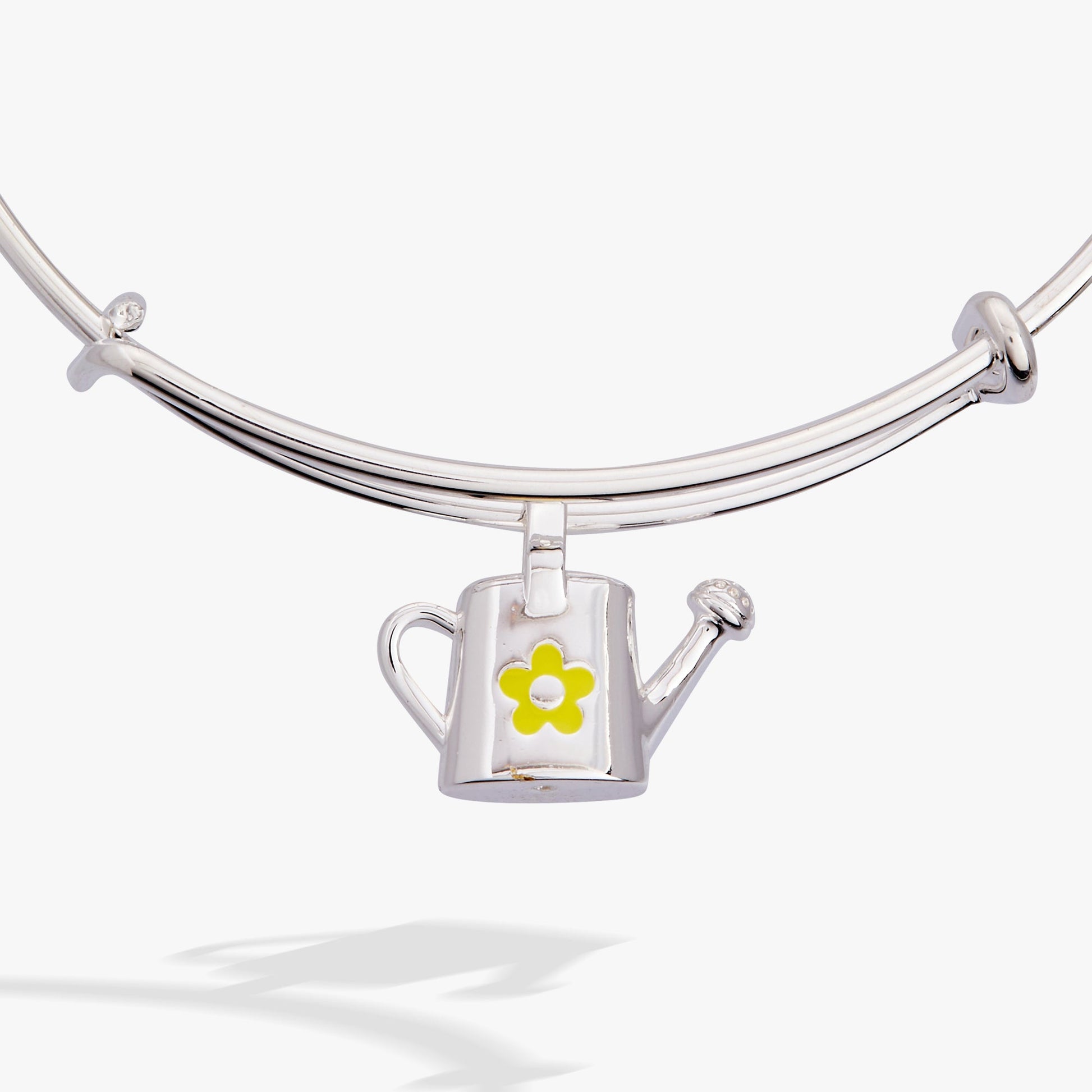 Watering Can Charm Bangle Silver