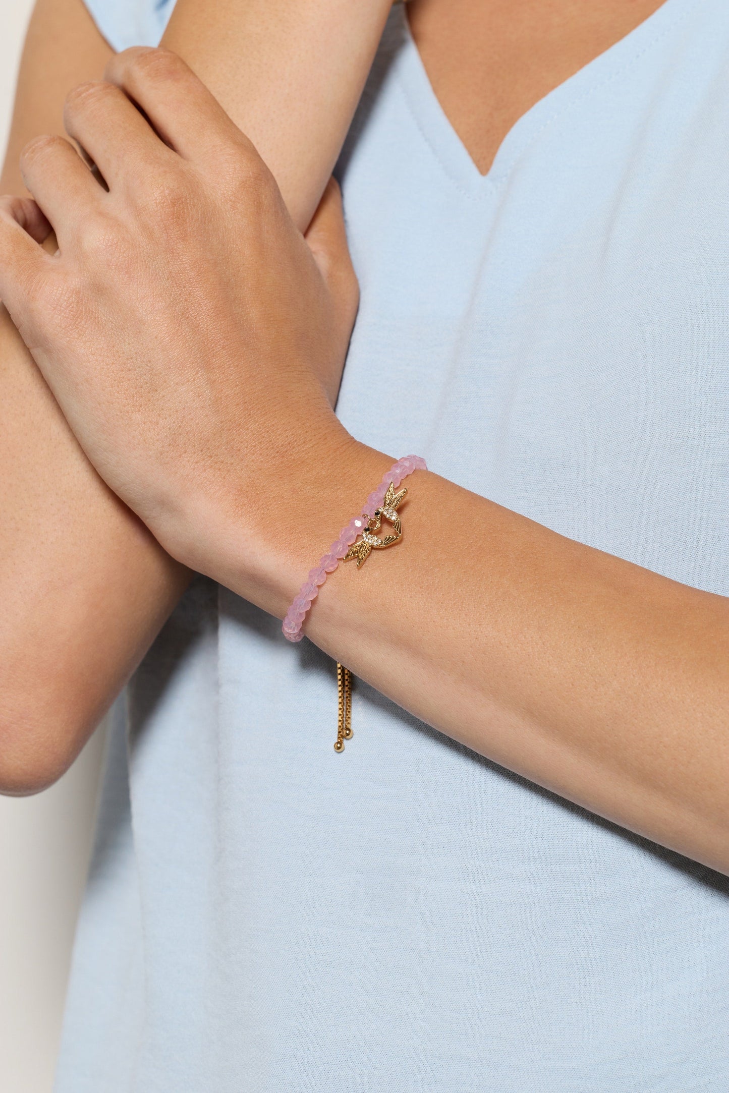 Birds of a Feather Bolo Bracelet Gold