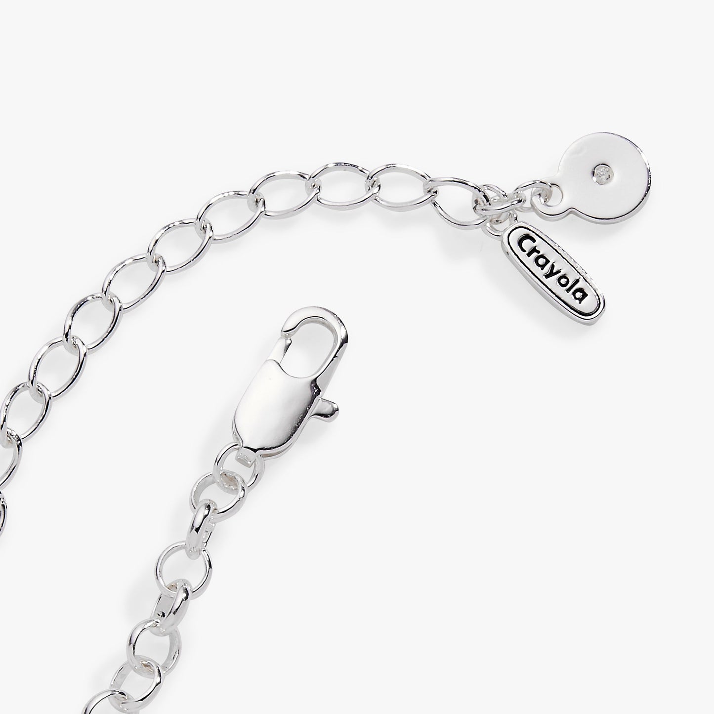Crayola Tickle Me Pink Charm Bracelet Silver