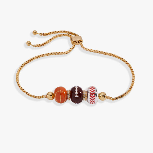 Game On Spinner Bolo Bracelet Gold