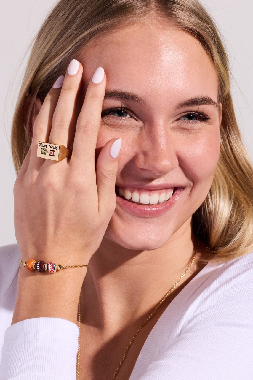 Game On Spinner Bolo Bracelet Gold
