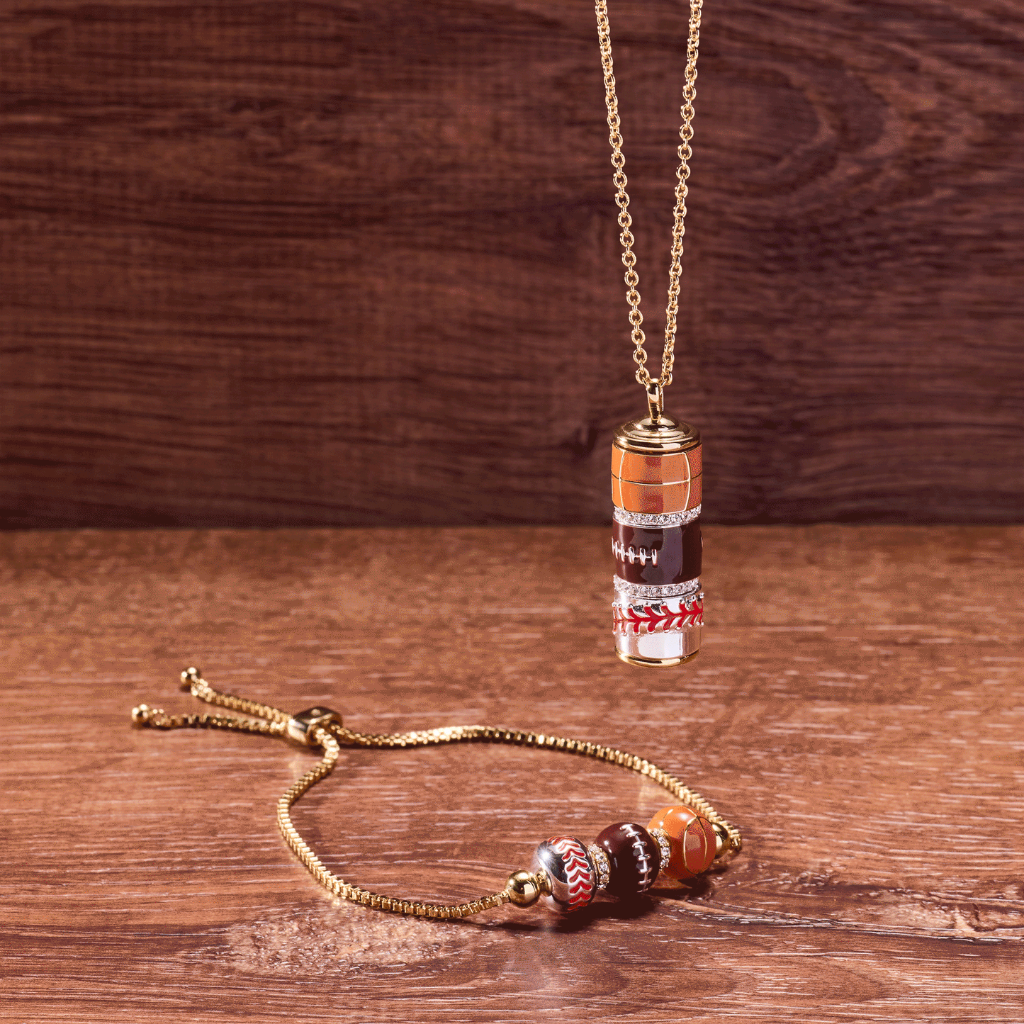Game On Spinner Bolo Bracelet Gold