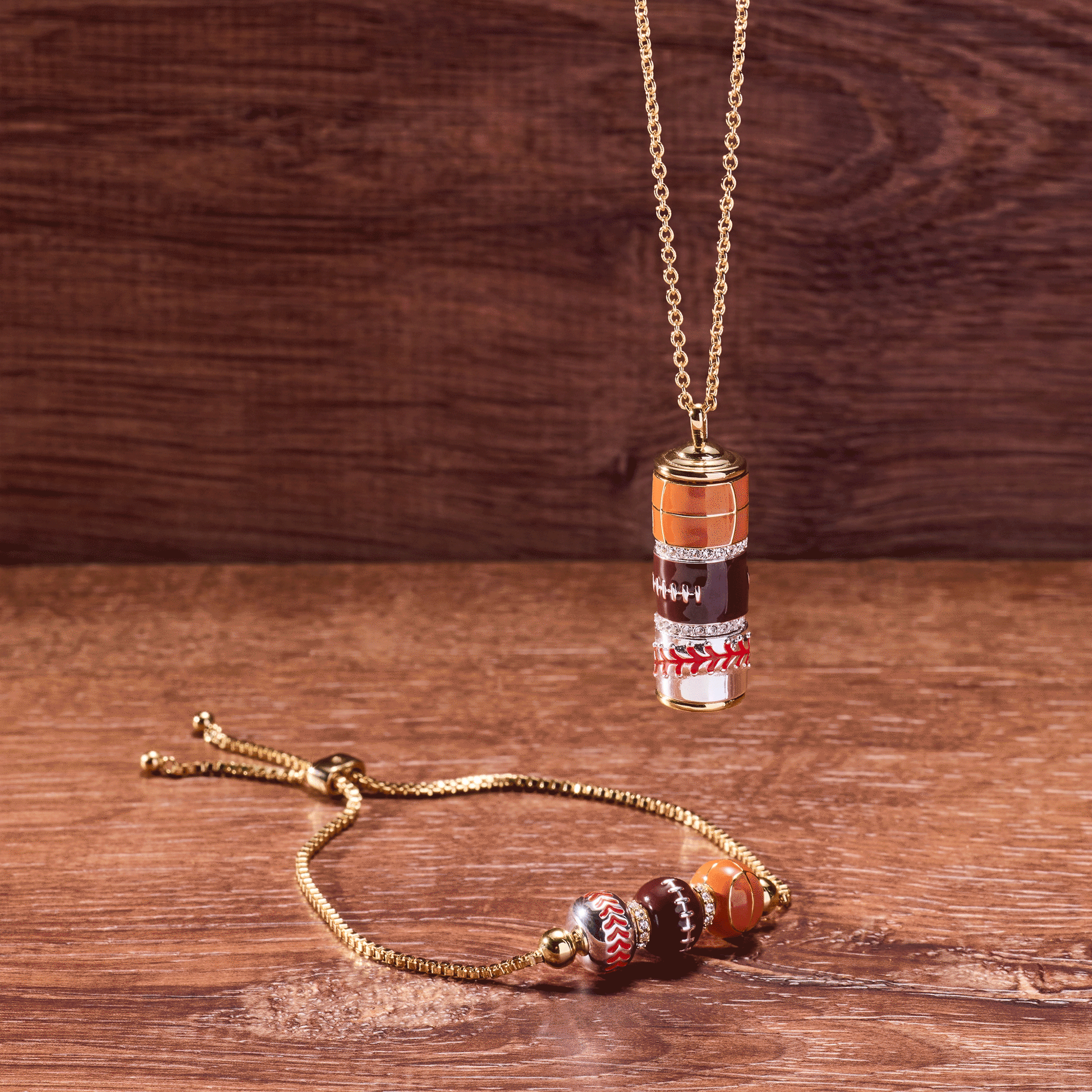 Game On Spinner Bolo Bracelet Gold
