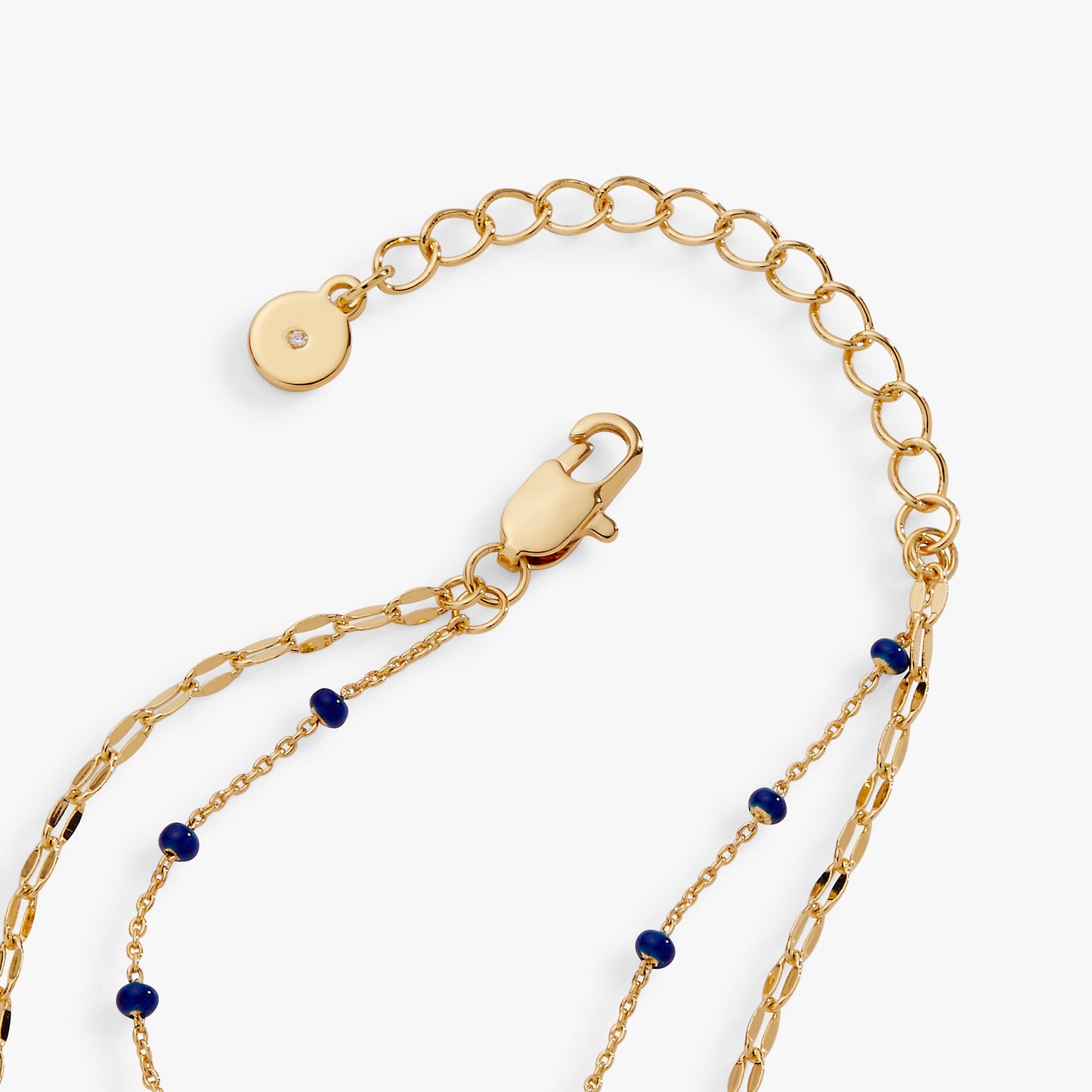 Festival Double Strand Evil Eye Bracelet Gold