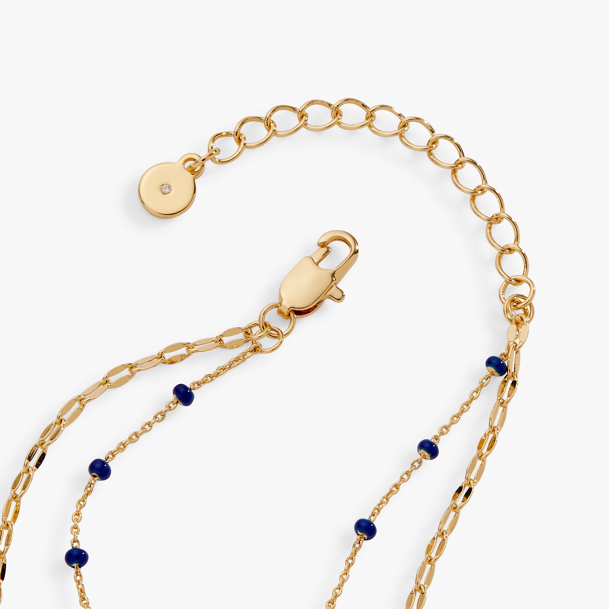 Festival Double Strand Evil Eye Bracelet Gold
