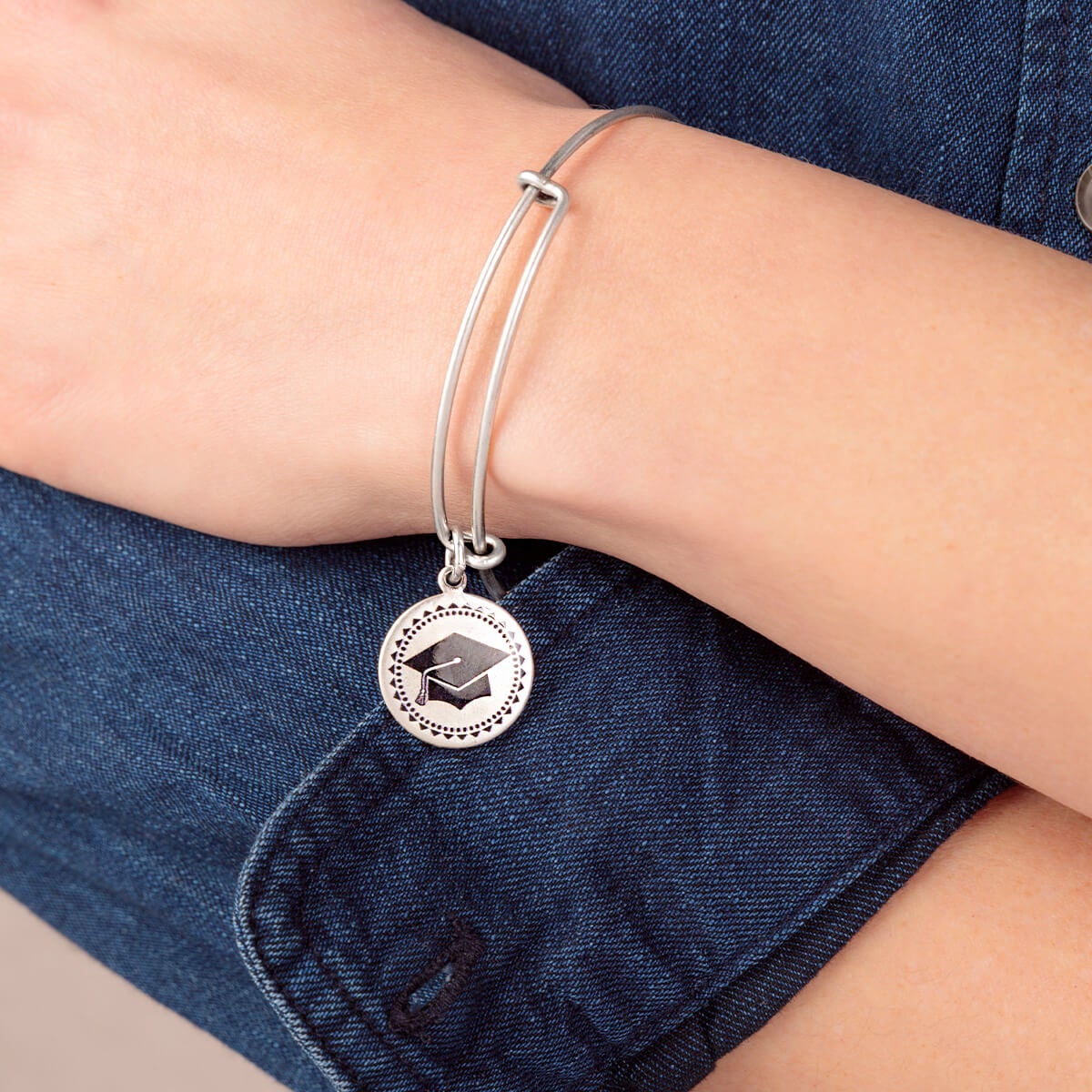 Class of 2020 Charm Bangle - Alex and Ani Rafaelian Silver