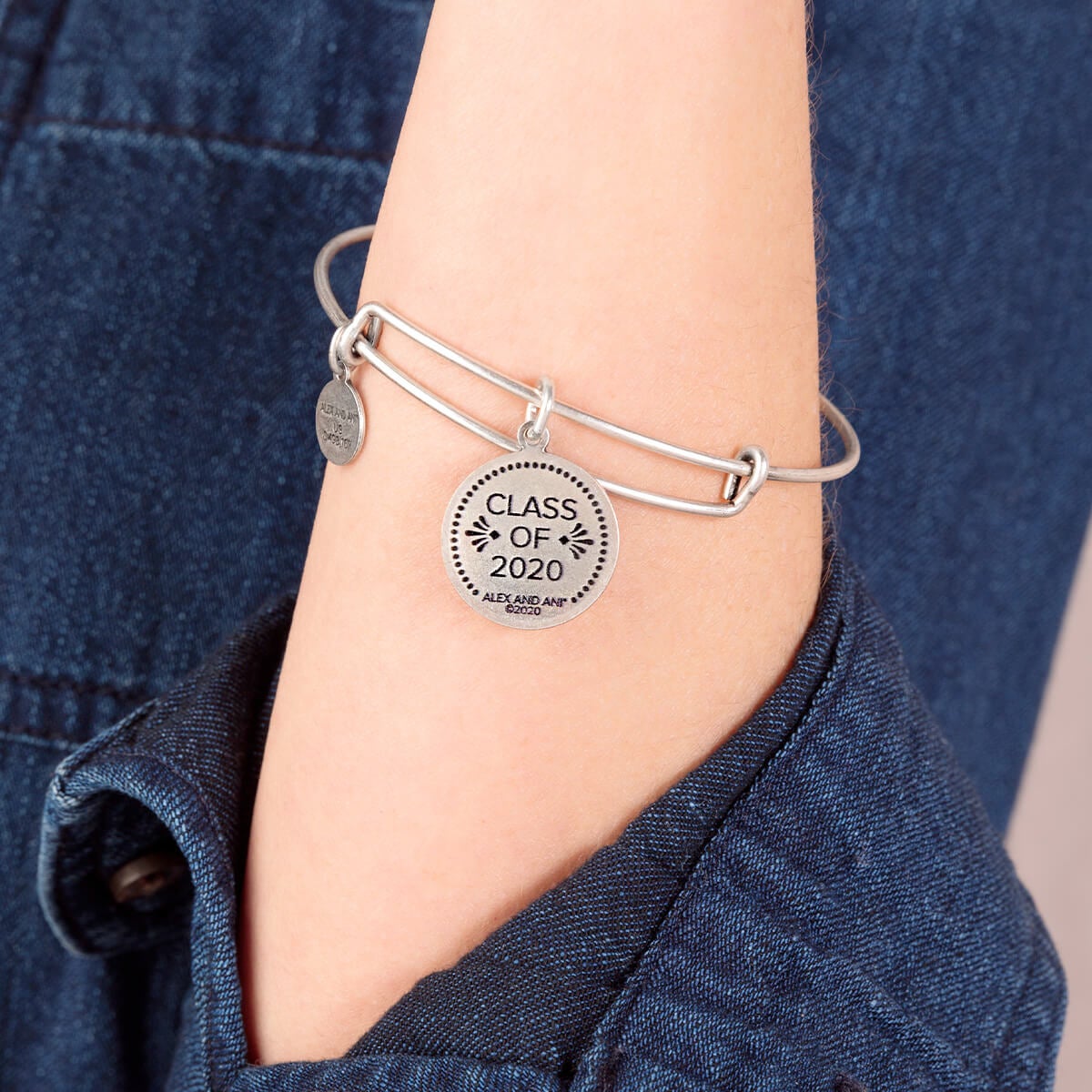 Class of 2020 Charm Bangle - Alex and Ani Rafaelian Silver