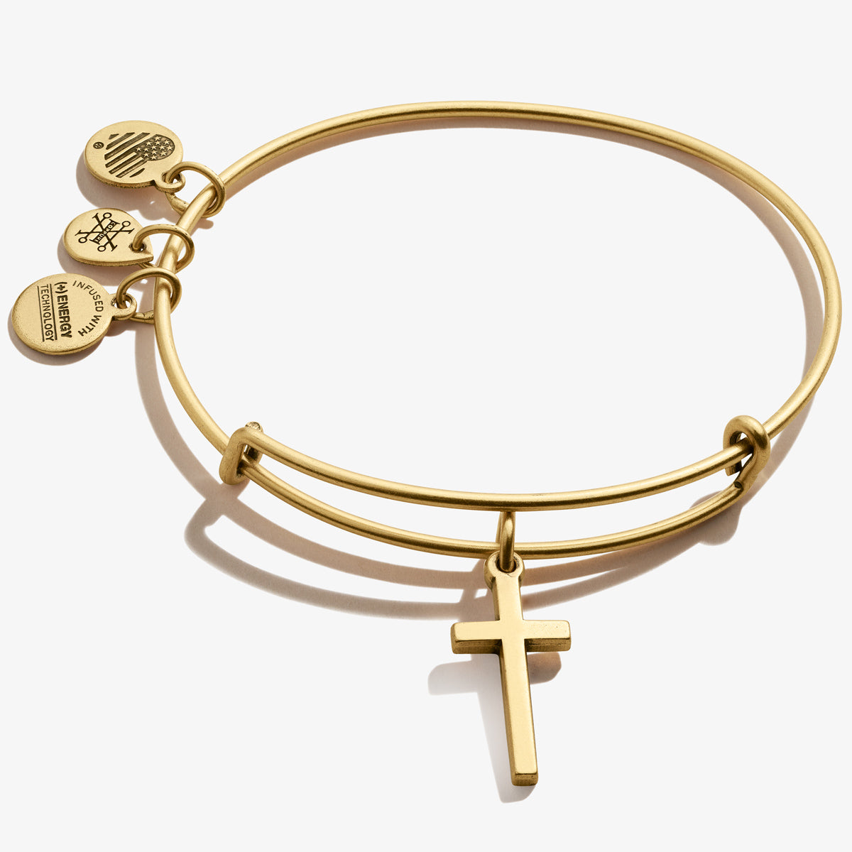 Cross Charm Bangle Bracelet - Alex and Ani Rafaelian Silver