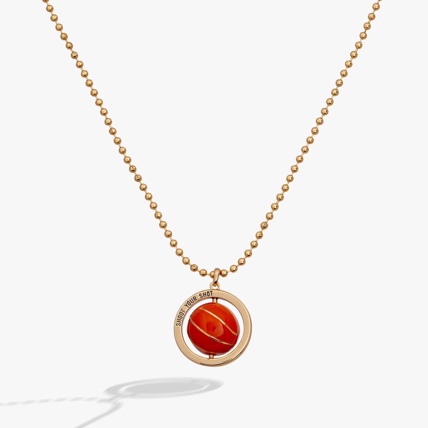 Basketball Spinner Pendant Gold
