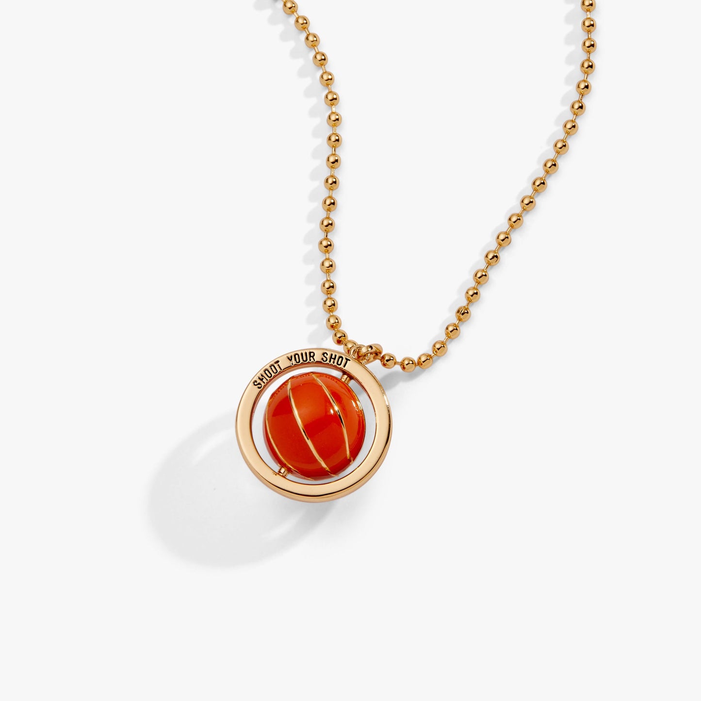 Basketball Spinner Pendant Gold