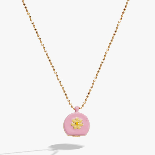 60s Hair Dryer Locket Pendant Gold