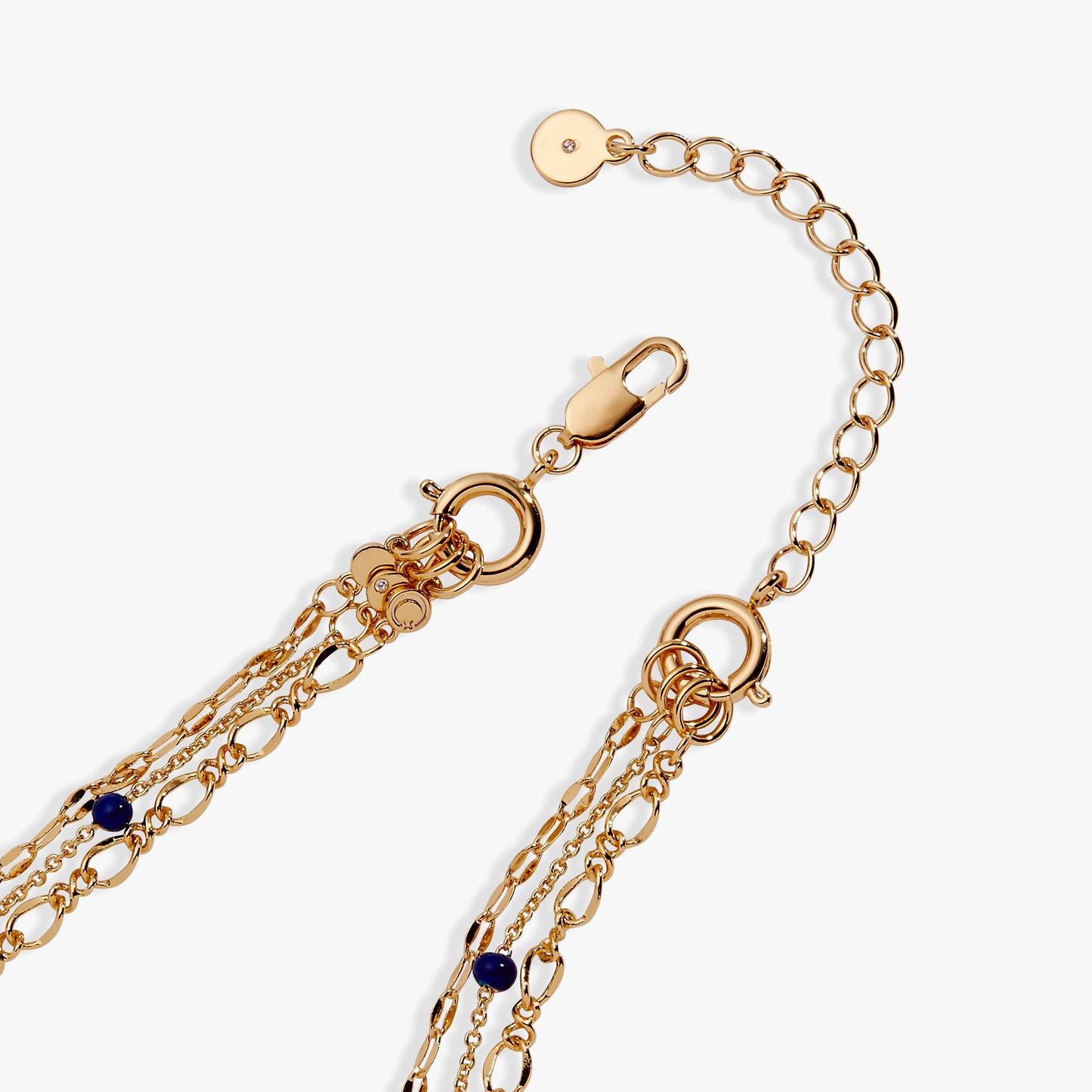 Festival Stranded Evil Eye Necklace Gold