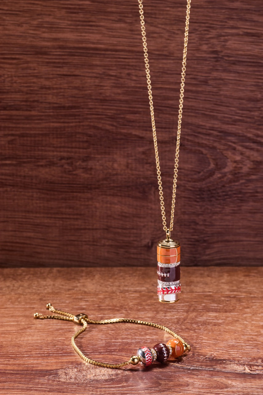 Game On Spinner Pendant Gold