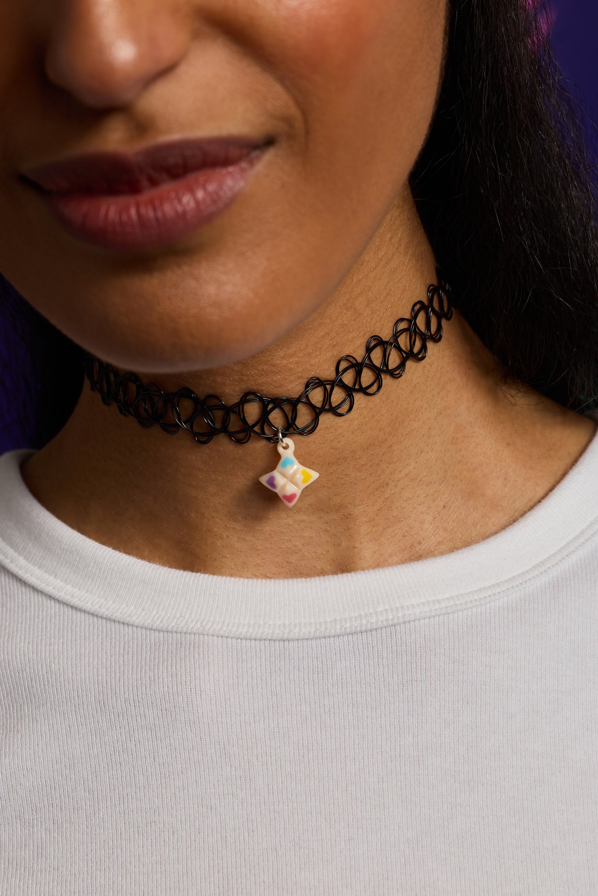90s Fortune Teller Choker Silver