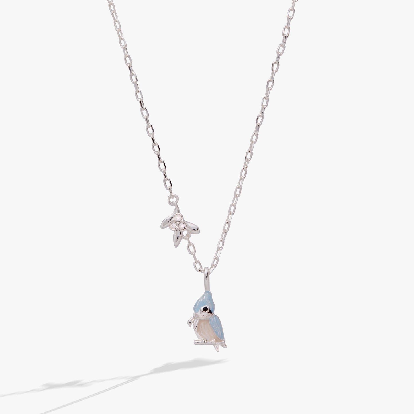 Tufted Titmouse Necklace Silver