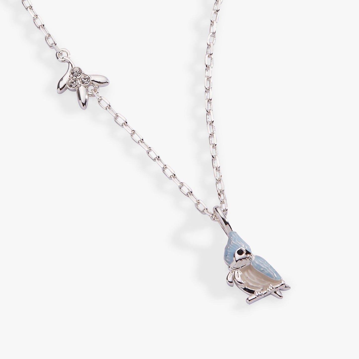 Tufted Titmouse Necklace Silver