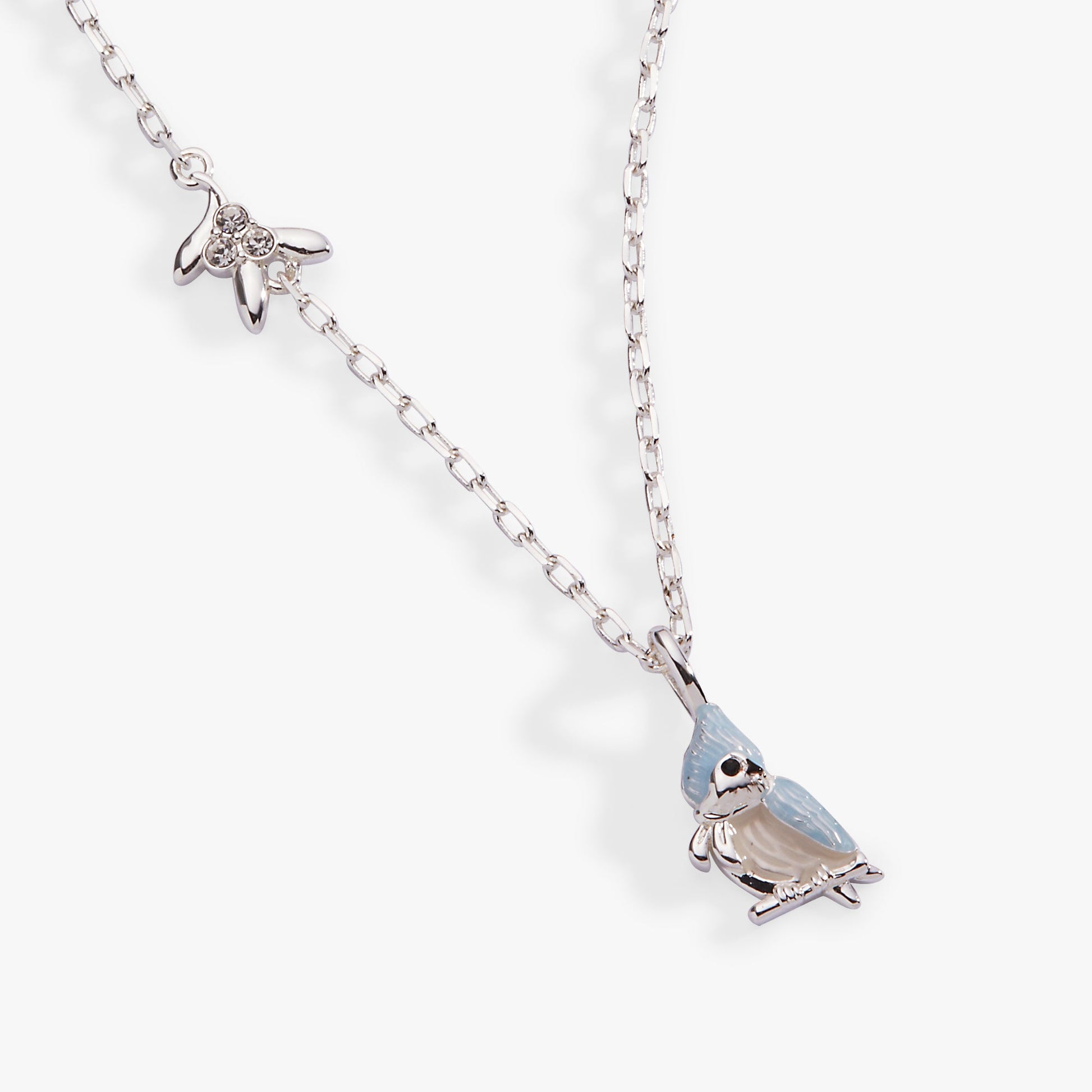 Tufted Titmouse Necklace Silver
