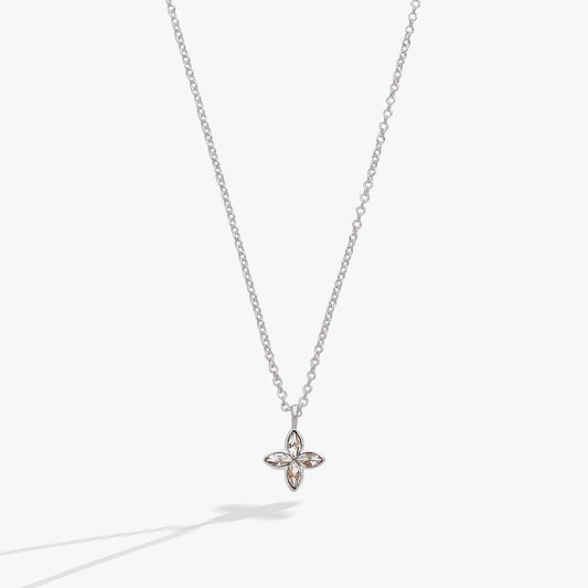 Crystal Logo Star Necklace Silver