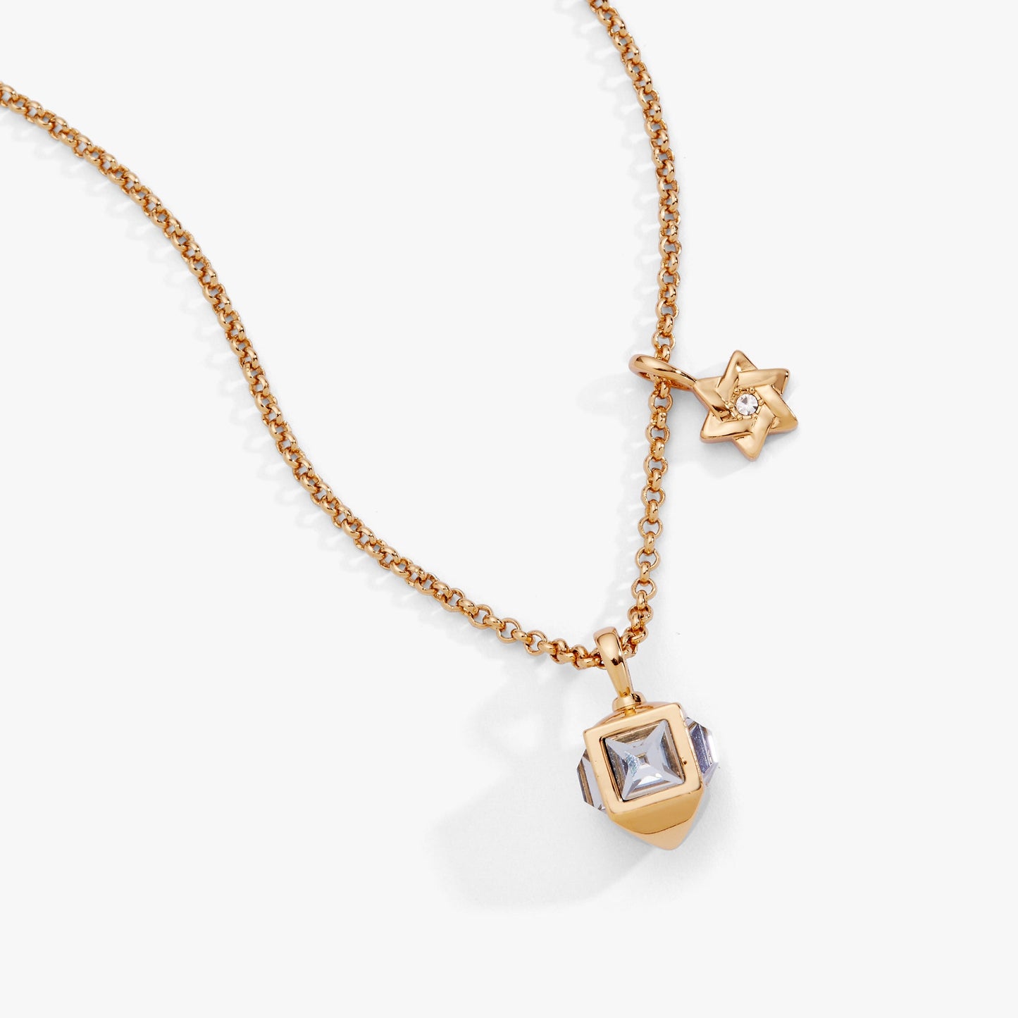 Hanukkah Duo Charm Necklace Gold