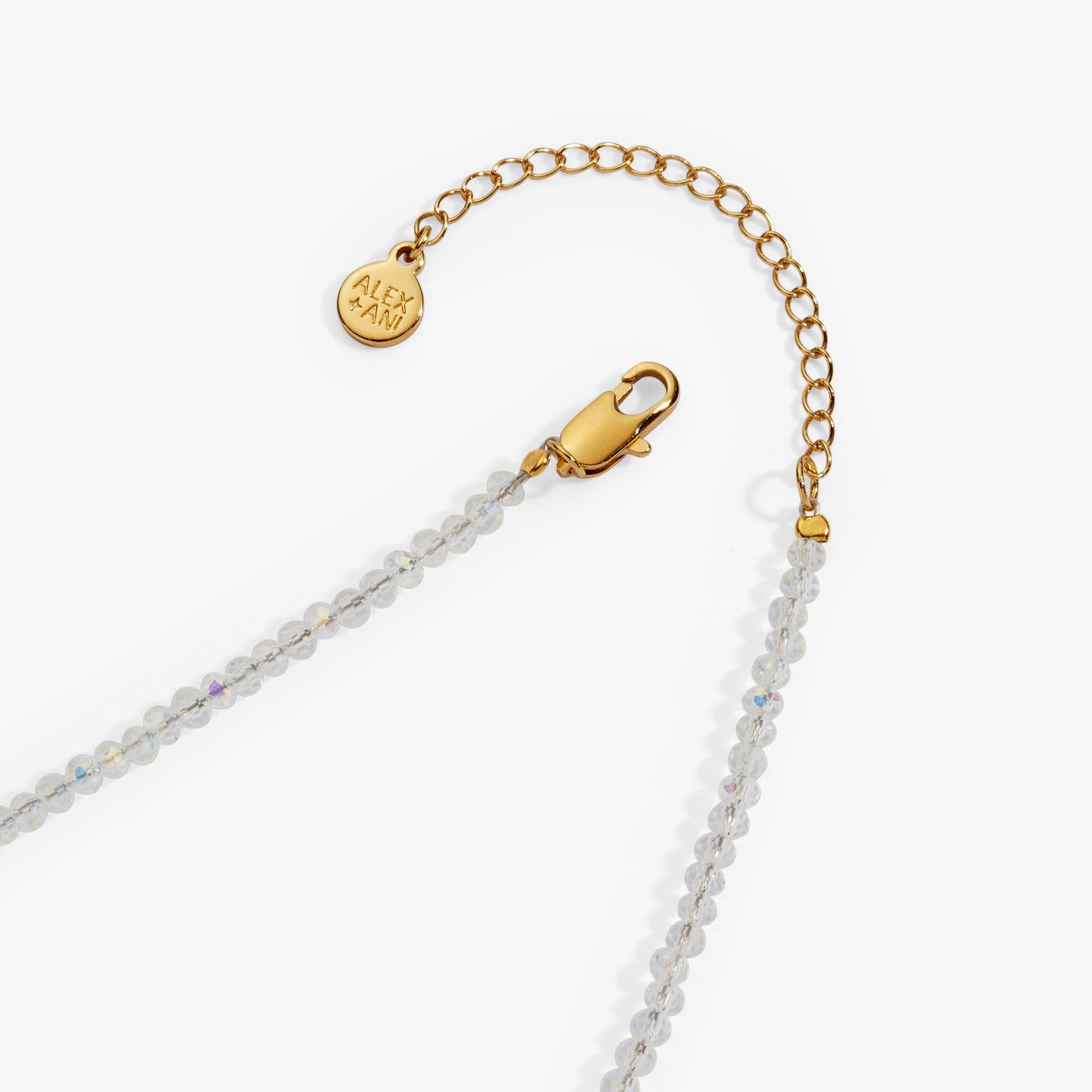 Light Bulb Beaded Necklace Gold
