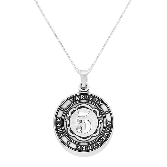 Number 5 Necklace, Expandable - Alex and Ani Rafaelian Silver