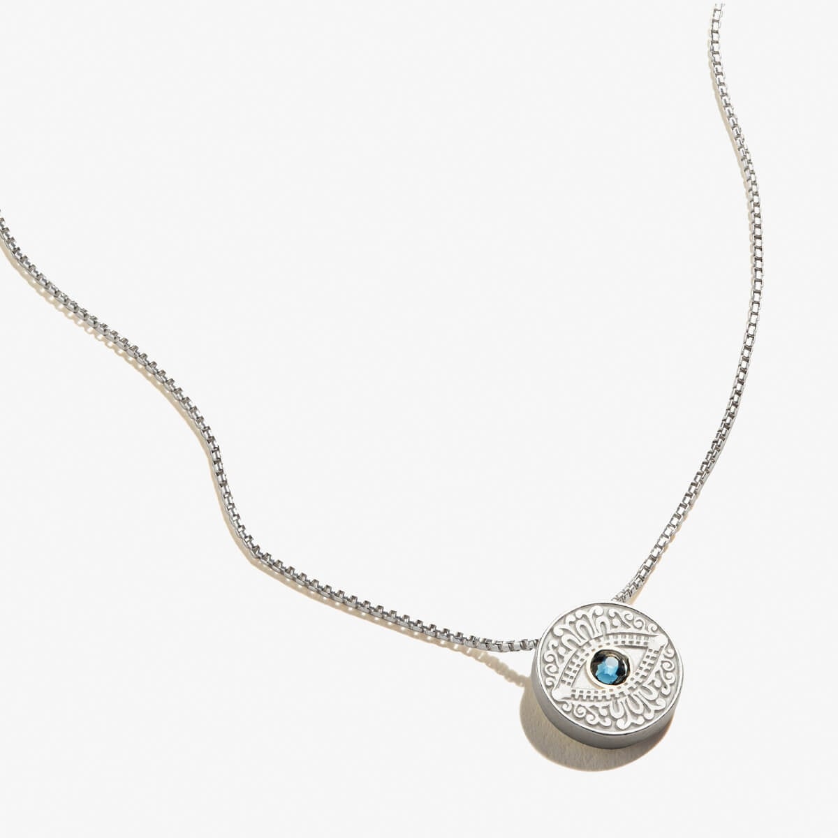 Evil Eye Crystal Charm Necklace - Alex and Ani Sterling Silver