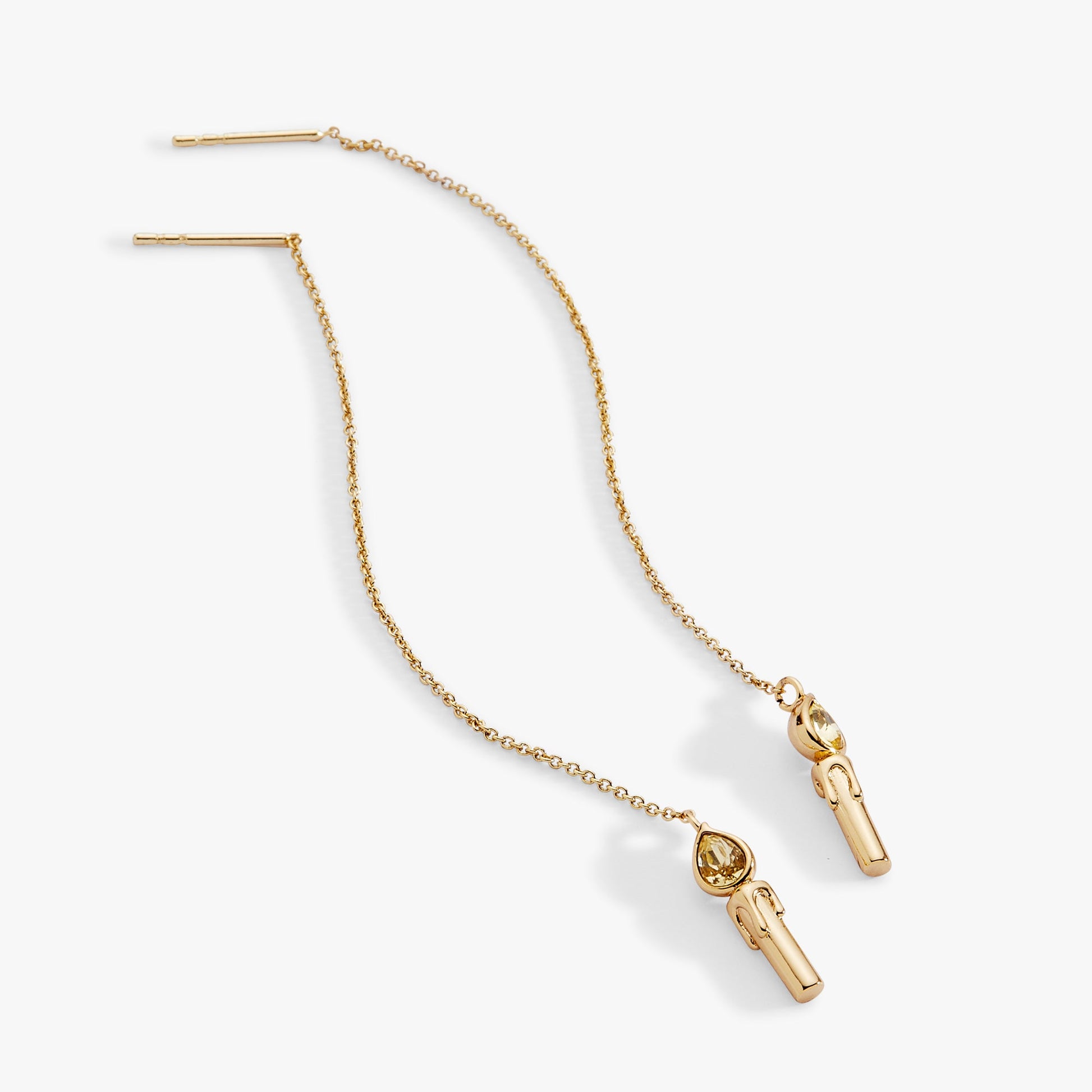 Harry Potter™ Great Hall Candle Threader Earrings Gold