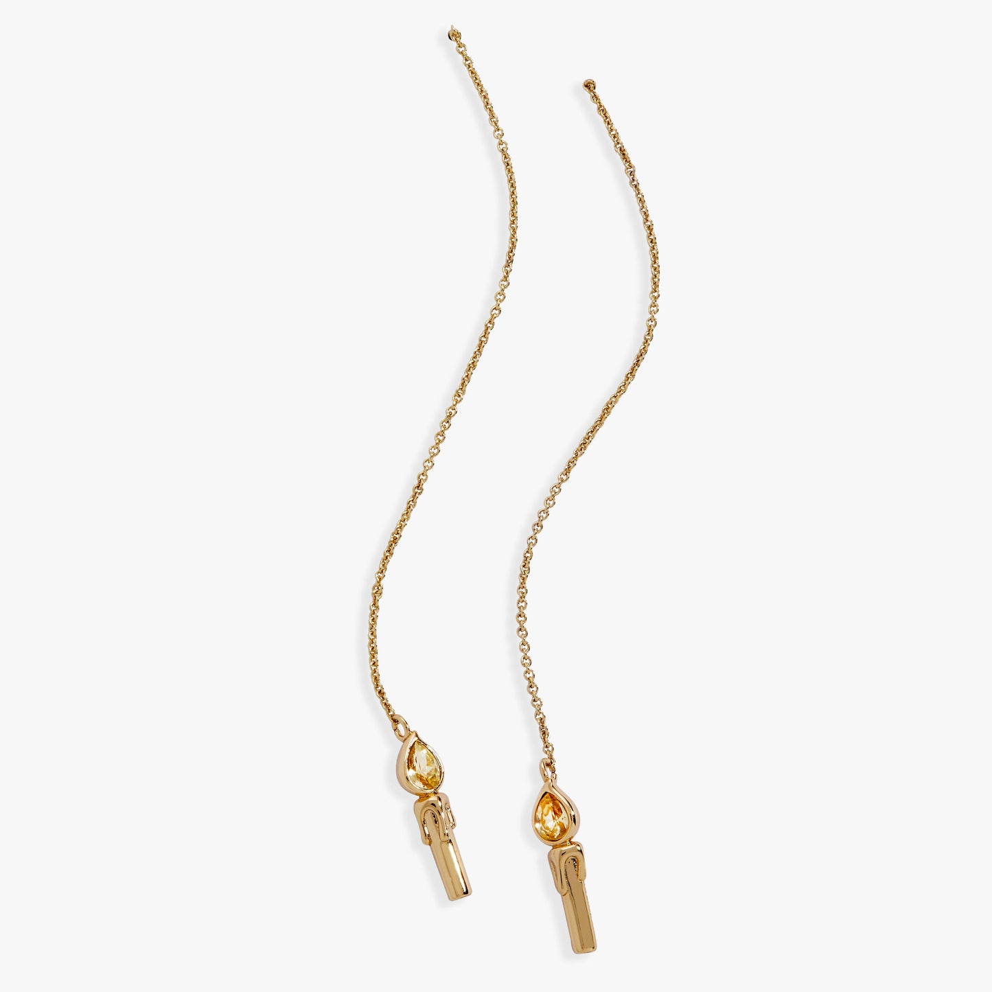 Harry Potter™ Great Hall Candle Threader Earrings Gold