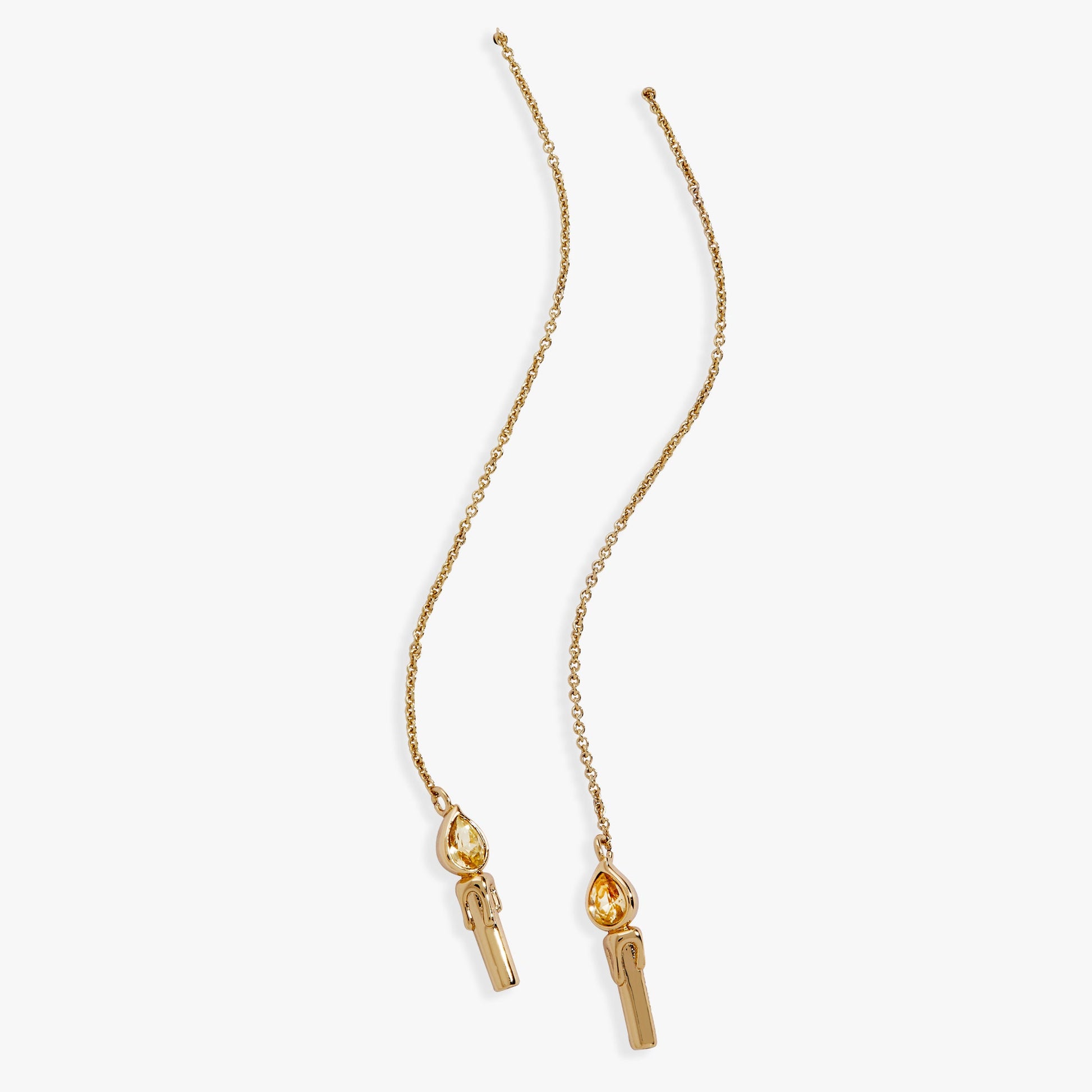 Harry Potter™ Great Hall Candle Threader Earrings Gold