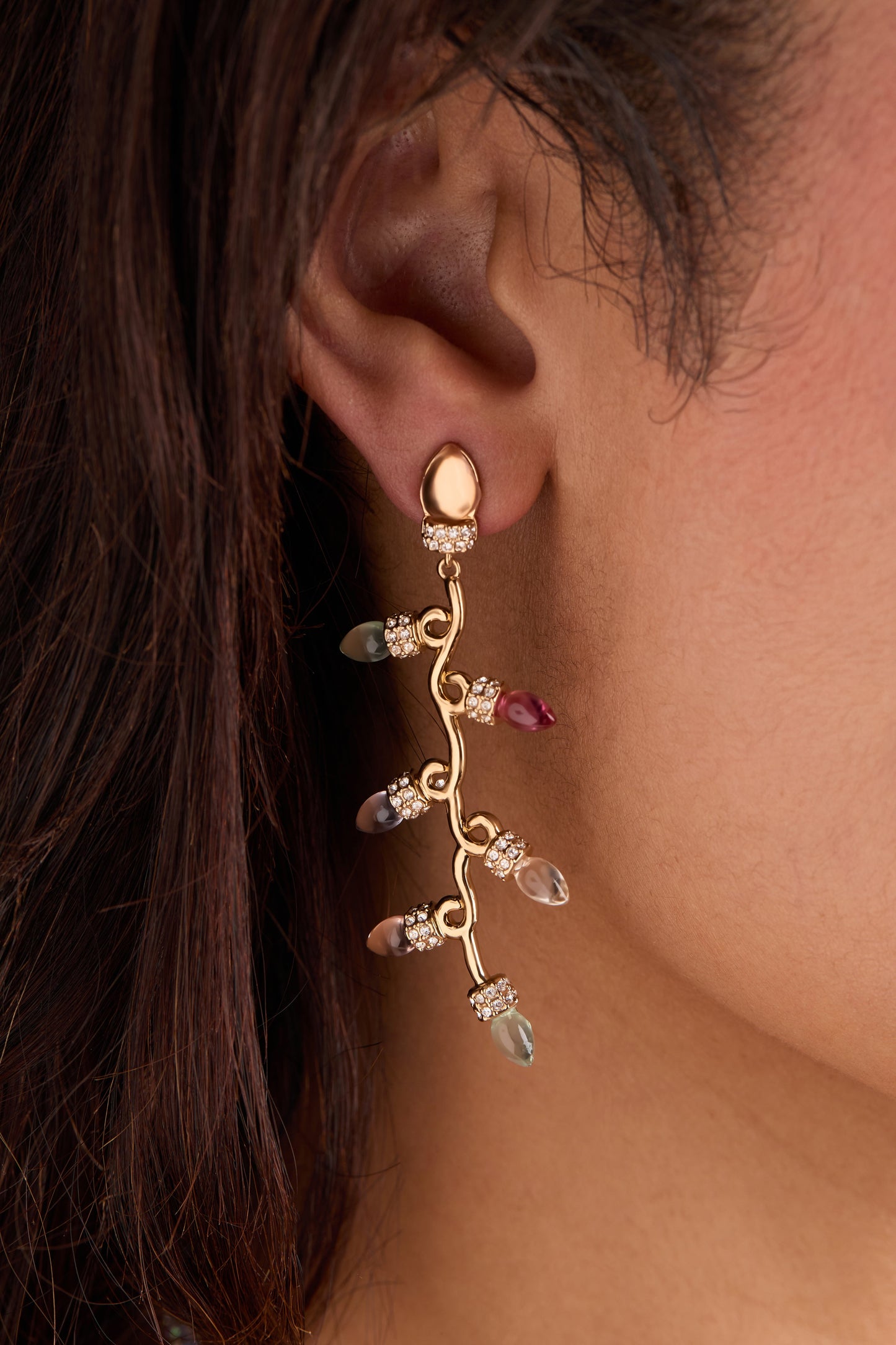 Light Bulb Drop Earring Gold