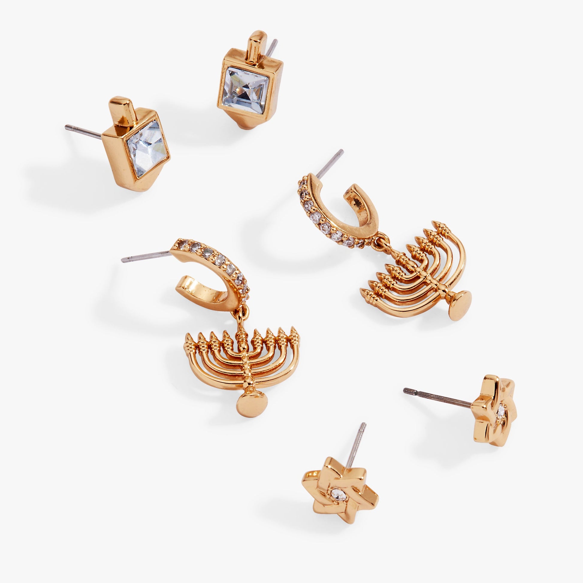 Hanukkah Stud Set Gold