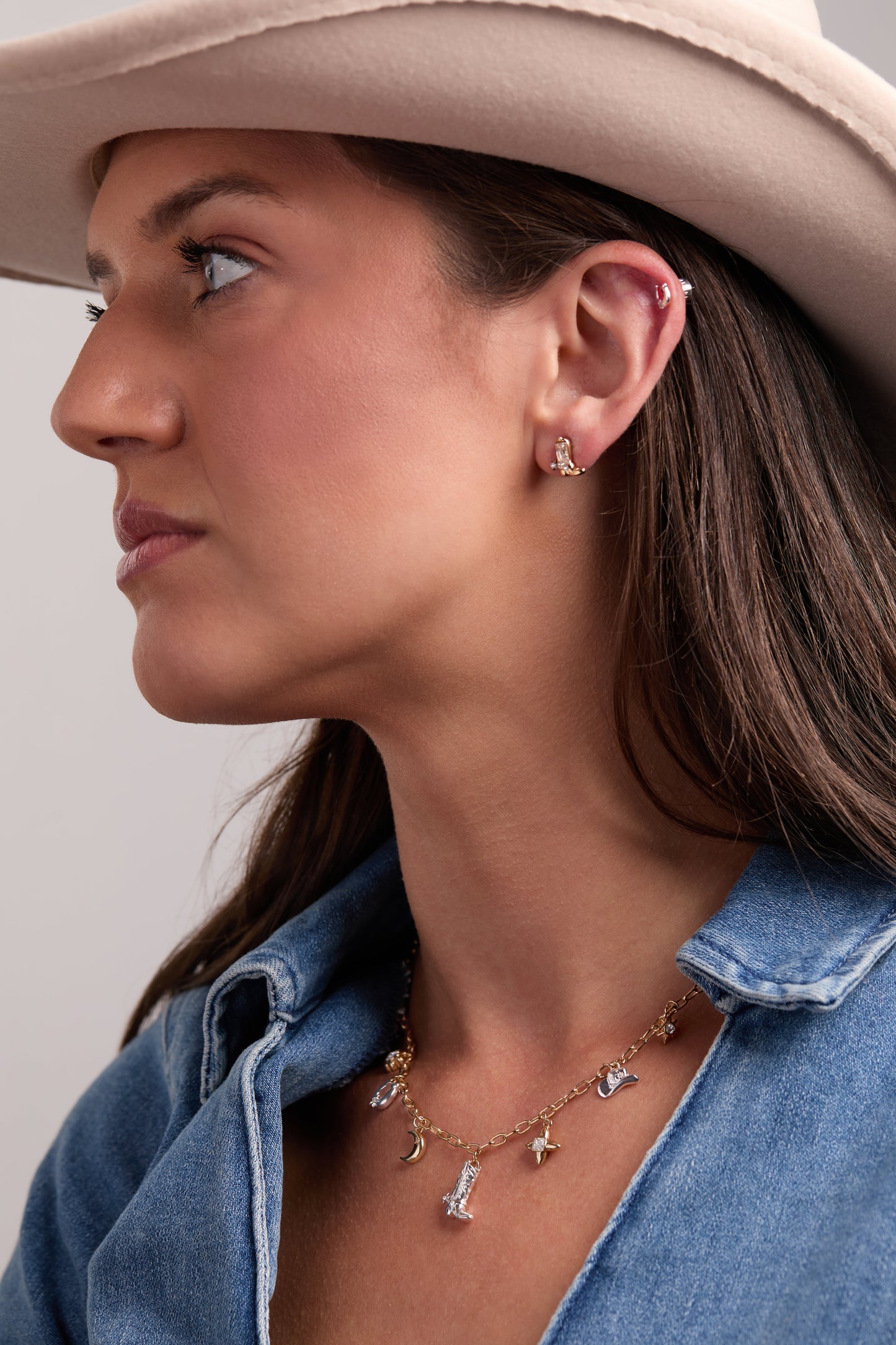 Cosmic Cowgirl Stud Set Two Tone