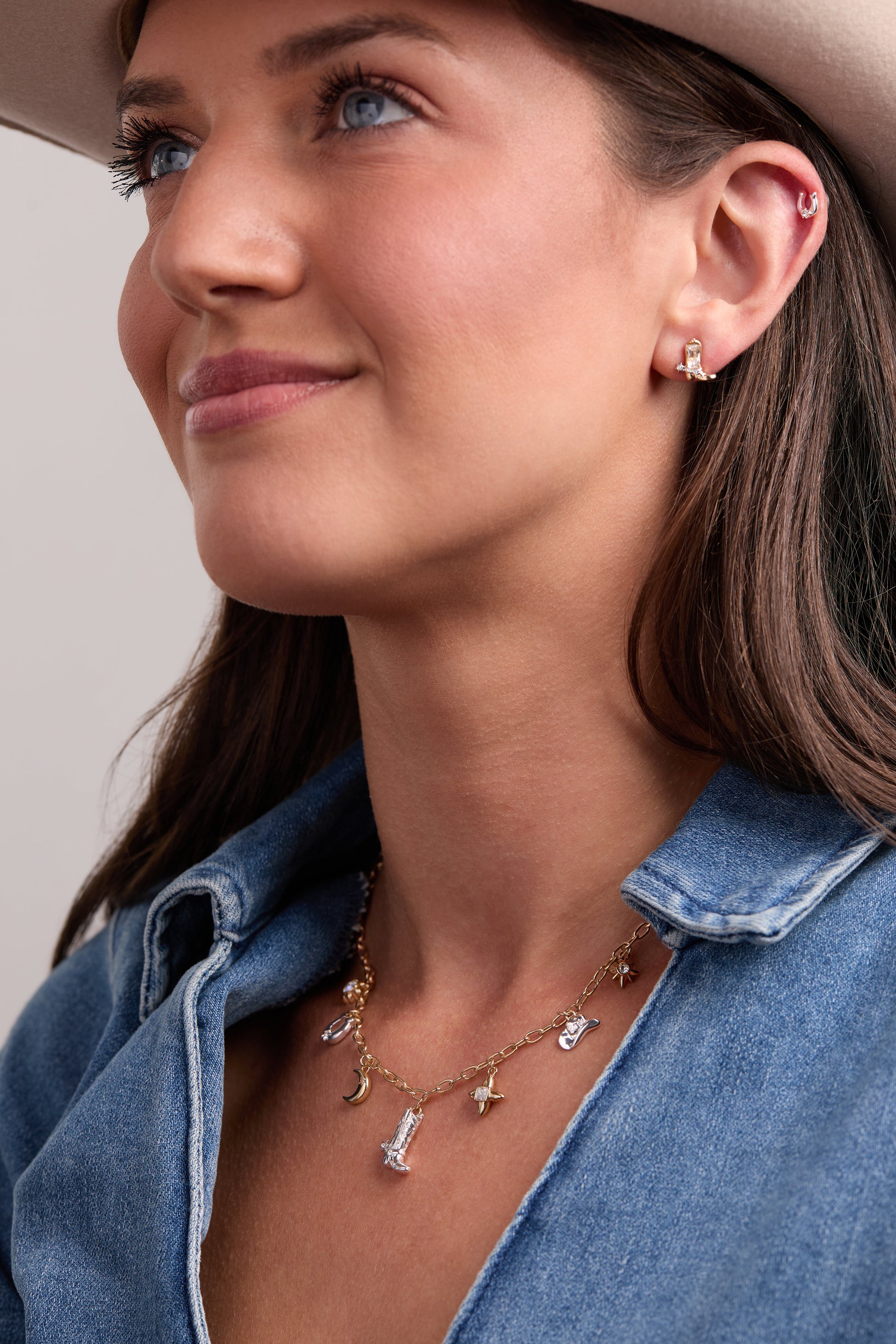 Cosmic Cowgirl Stud Set Two Tone