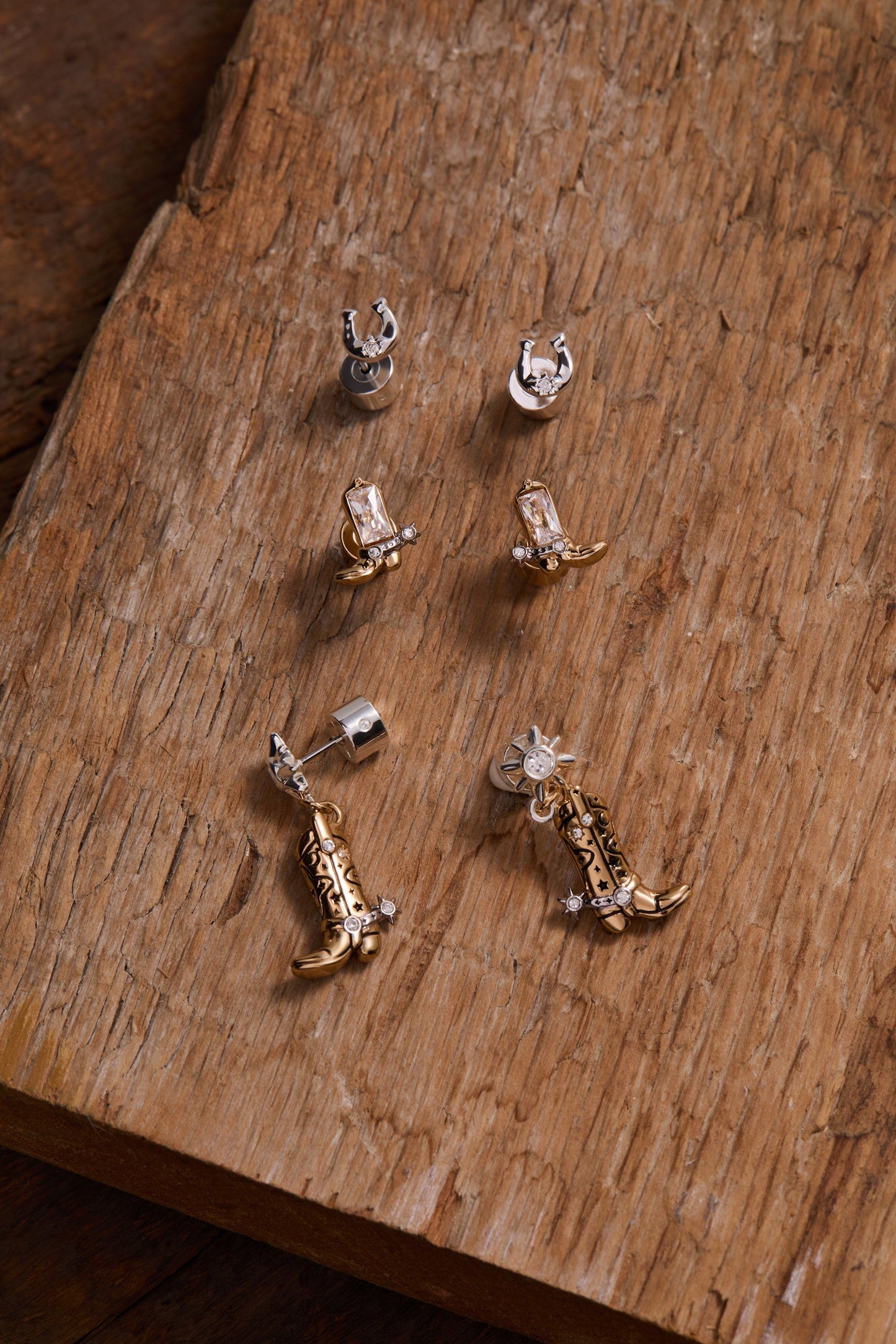 Cosmic Cowgirl Stud Set Two Tone