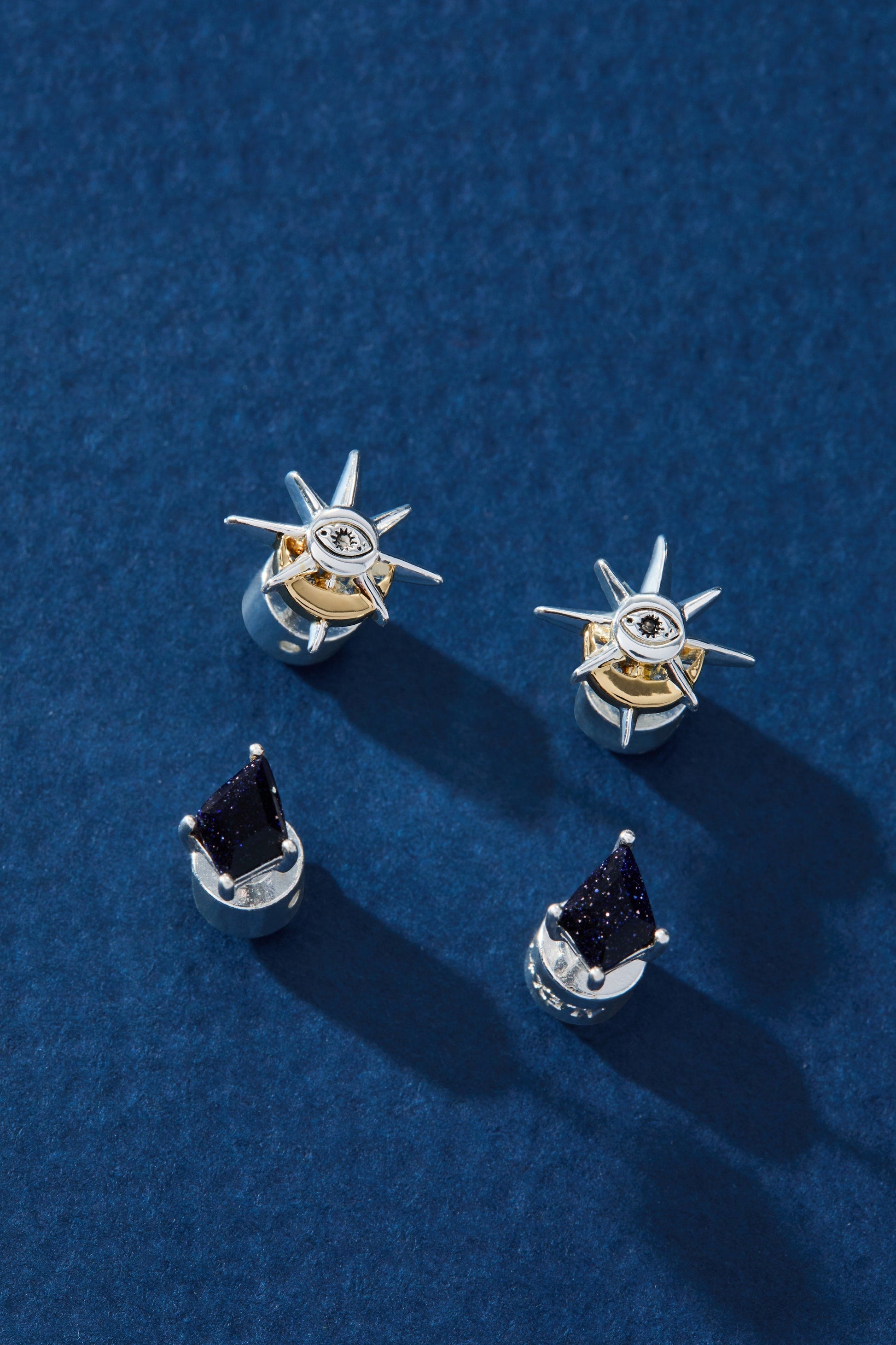 Moon Magic Celestial Earring set of 2 Two Tone