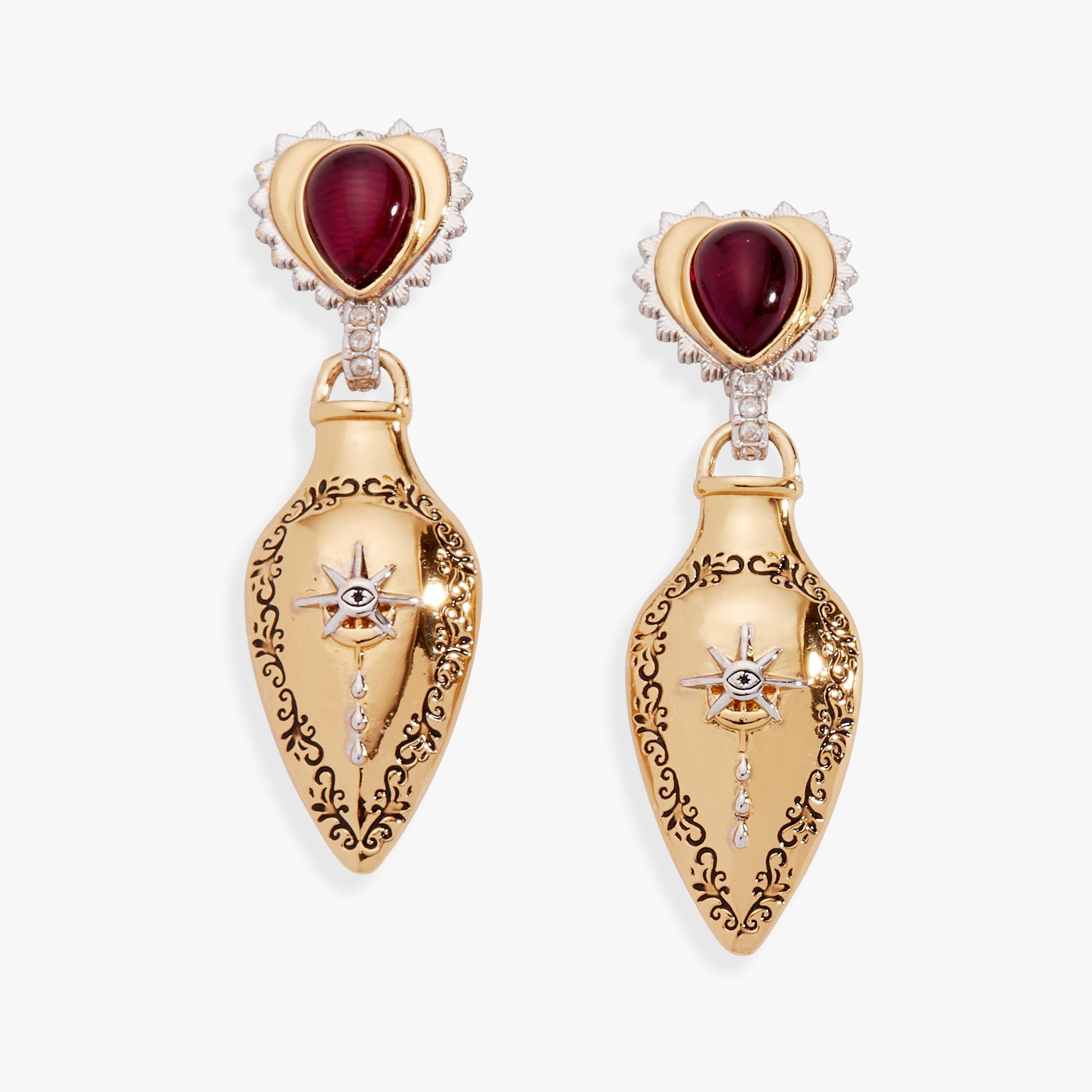 Moon Magic Potion Bottle Drop Earring Gold
